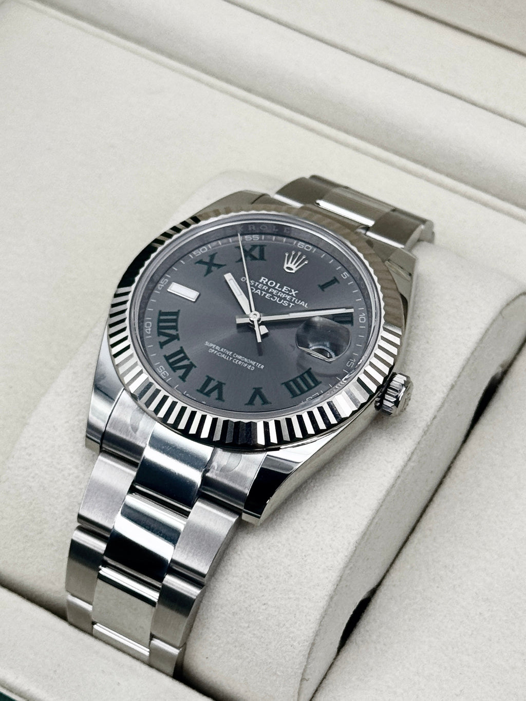 NEW 2026 Rolex Datejust 41mm 126334 Stainless Steel Oyster Wimbledon Dial (STICKERED)