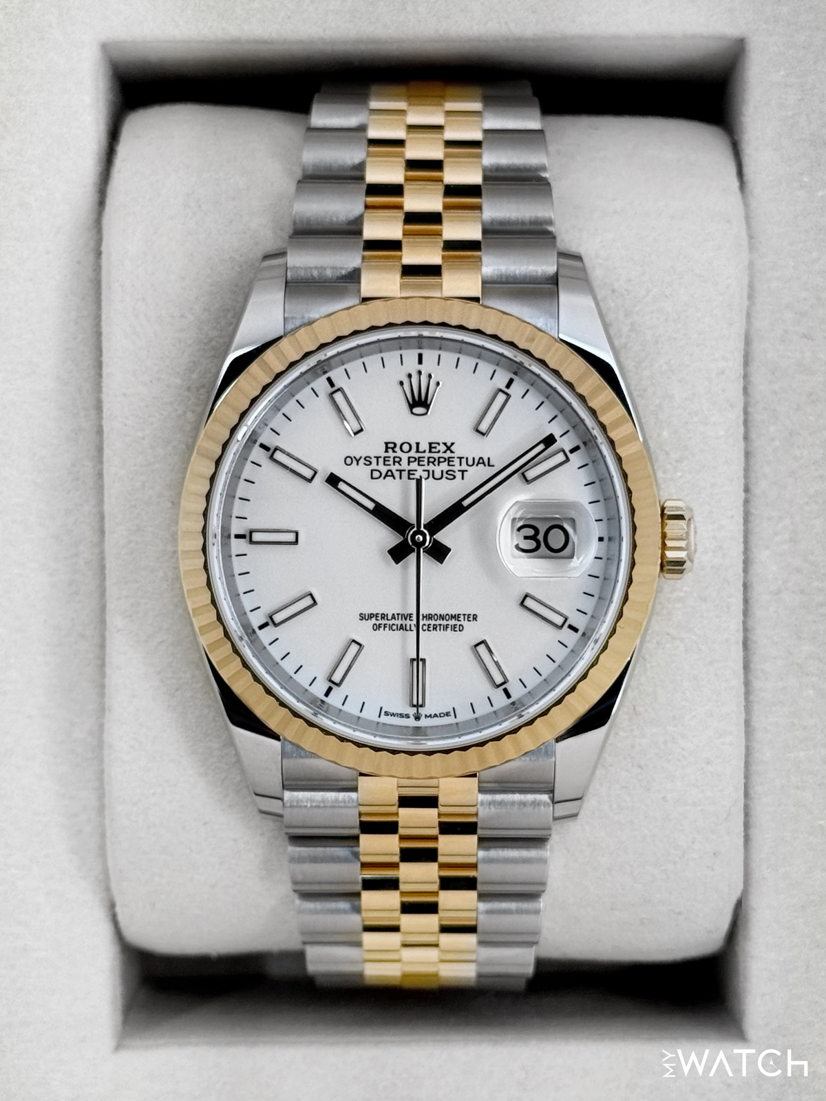 NEW 2025 Rolex Datejust 36mm 126233 Two-Tone Jubilee White Dial (STICKERED)