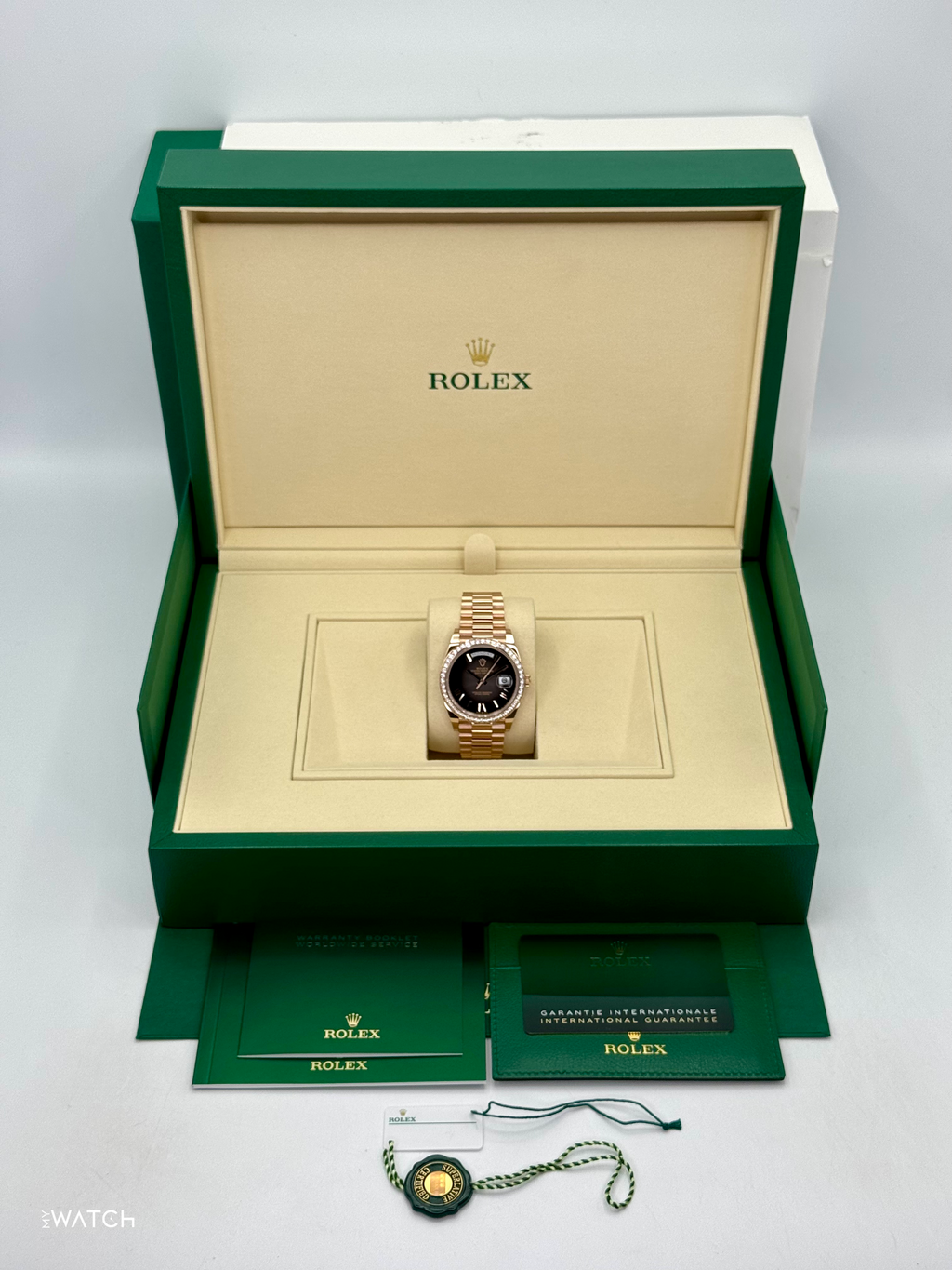 NEW 2025 Rolex Day-Date 40mm 228345RBR Rose Gold Slate Ombre Dial