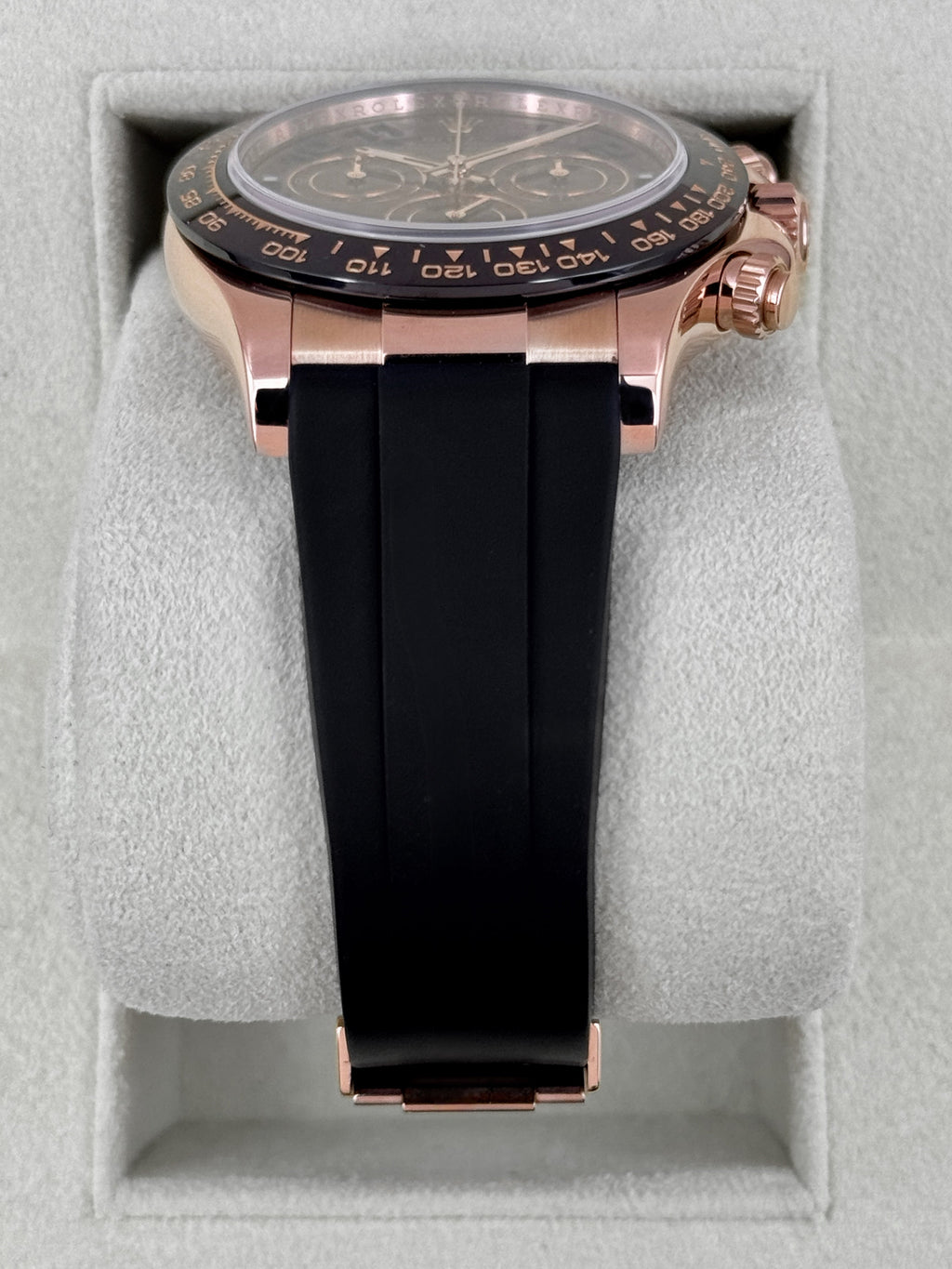 2012 Rolex Daytona 40mm 116515LN Rose Gold Oysterflex Chocolate Dial