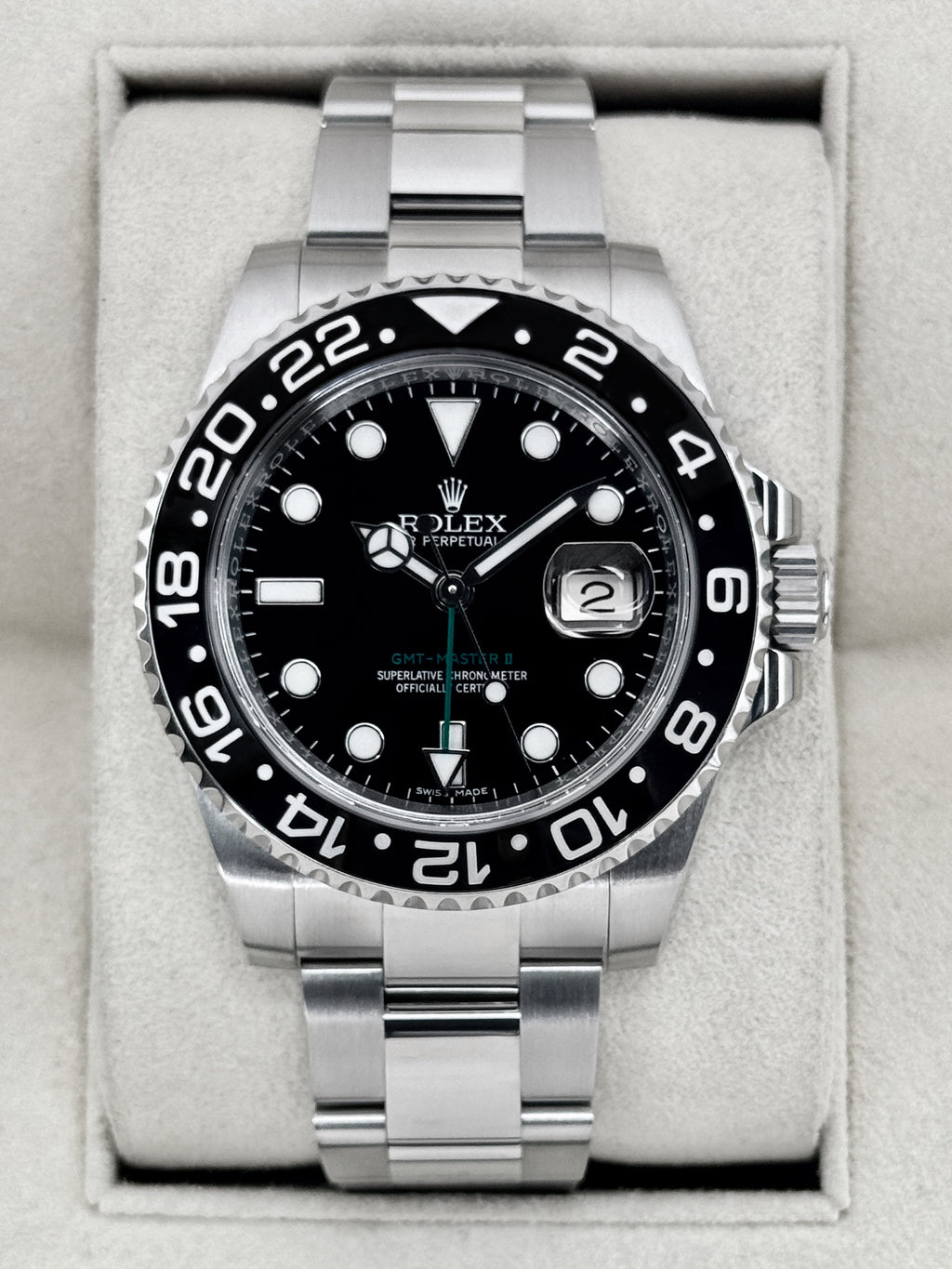2017 Rolex GMT-Master II 40mm 116710LN Stainless Steel Black Dial