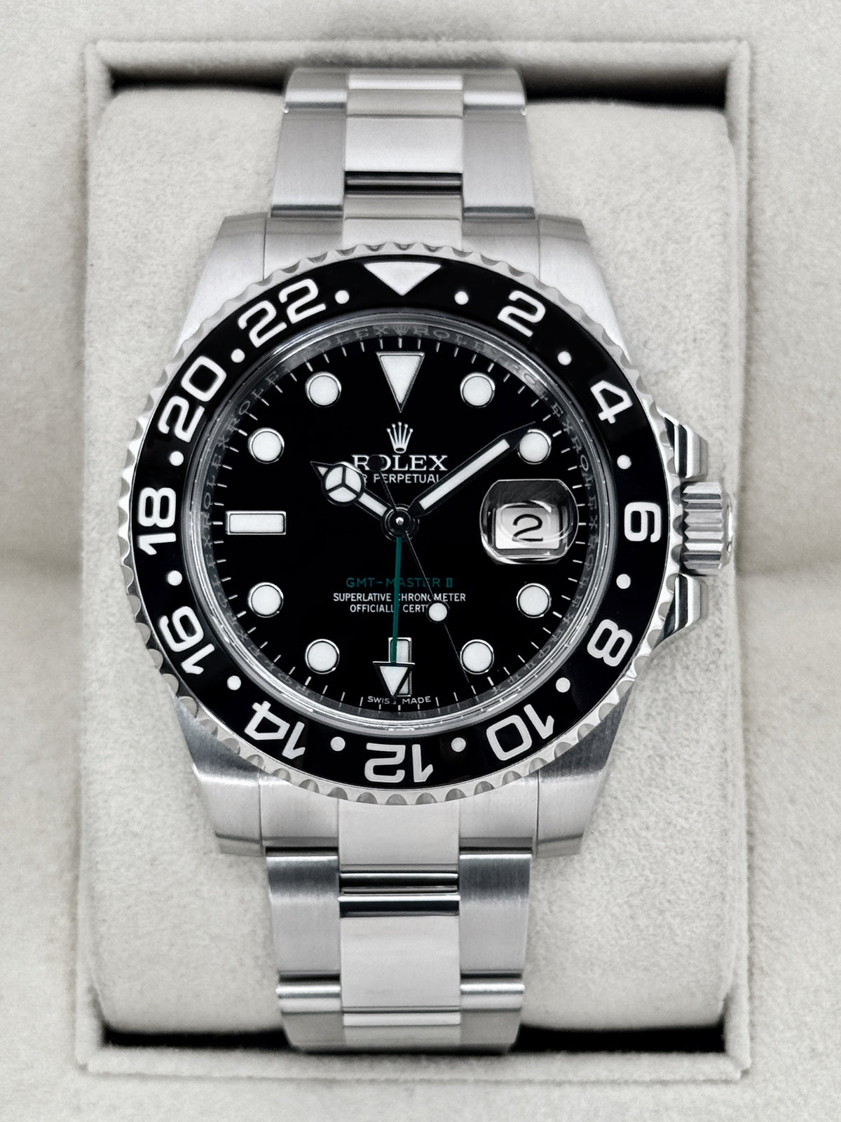 2017 Rolex GMT-Master II 40mm 116710LN Stainless Steel Black Dial
