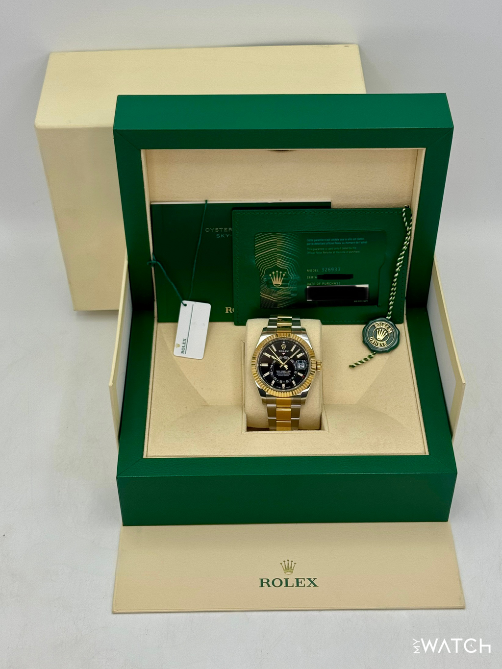 2021 Rolex Sky-Dweller 42mm 326933 Two-Tone Oyster Black Dial