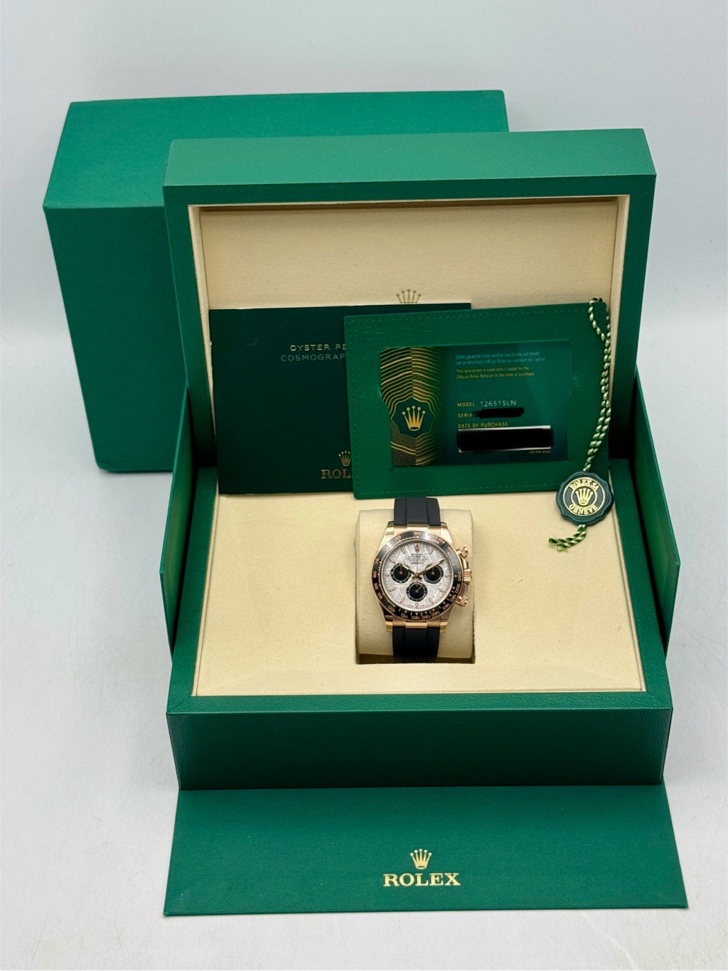 NEW 2026 Rolex Daytona 40mm 126515LN Rose Gold Oysterflex Meteorite Dial