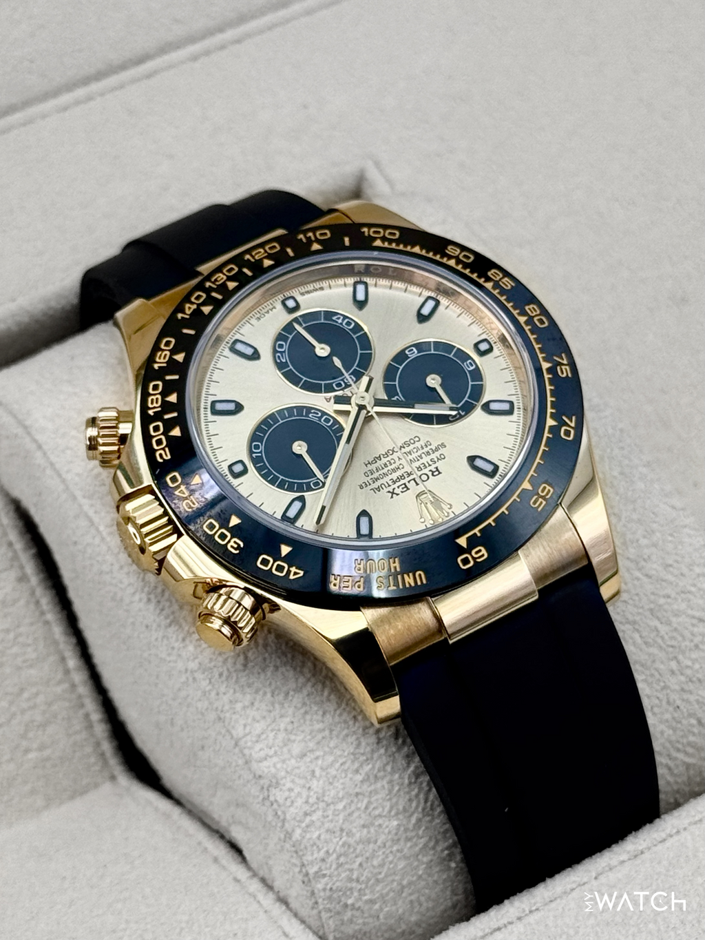 2023 Rolex Daytona 40mm 116518LN 18K Yellow Gold Oysterflex Champagne Dial