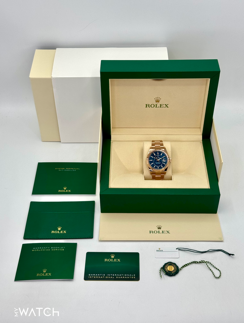 NEW 2026 Rolex Sky-Dweller 42mm 336935 Rose Gold Oyster Blue Dial
