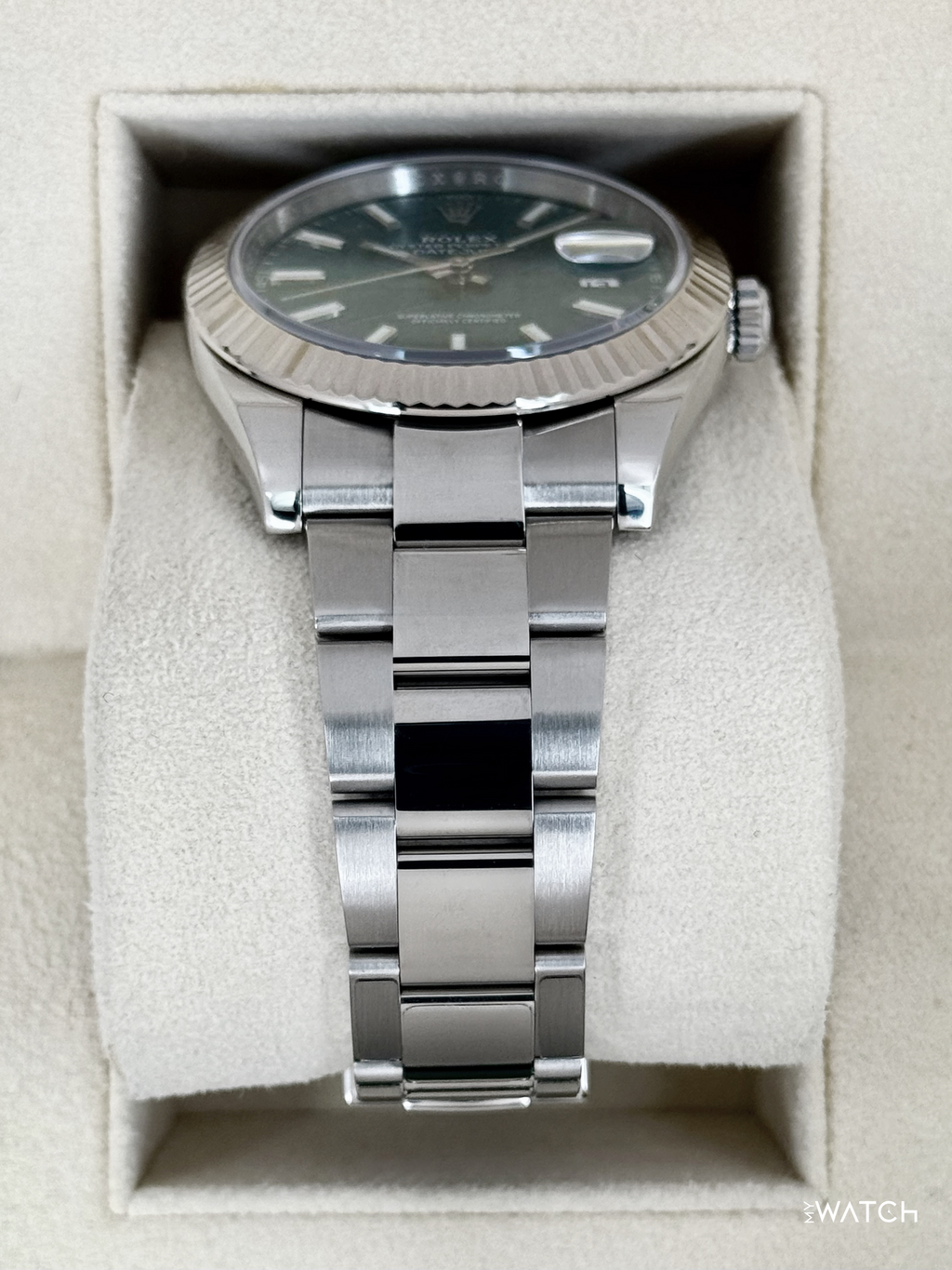 2022 Rolex Datejust 41mm 126334 Stainless Steel Oyster Mint Green Dial