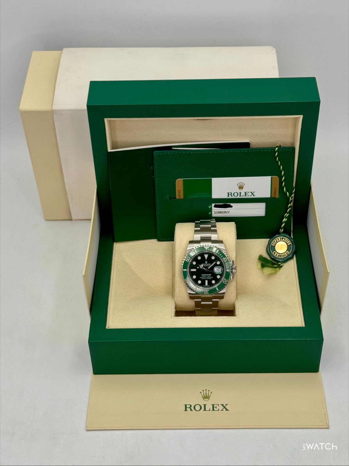 2019 Rolex Submariner “Hulk” 40mm 116610LV Green Dial