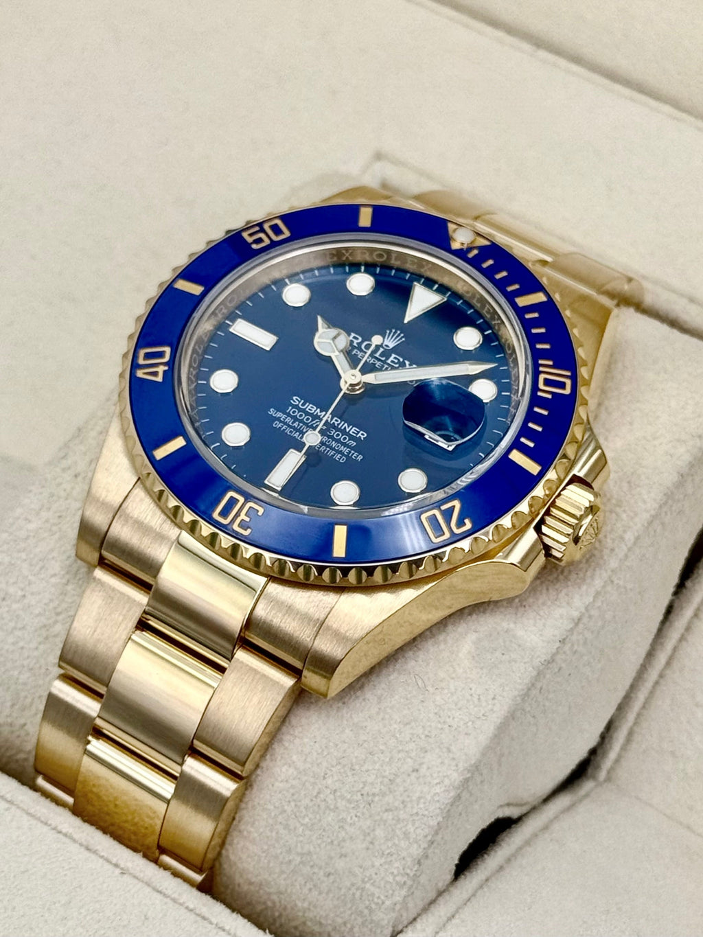 2022 Rolex Submariner "Bluesy" 41mm 126618LB Yellow Gold Blue Dial