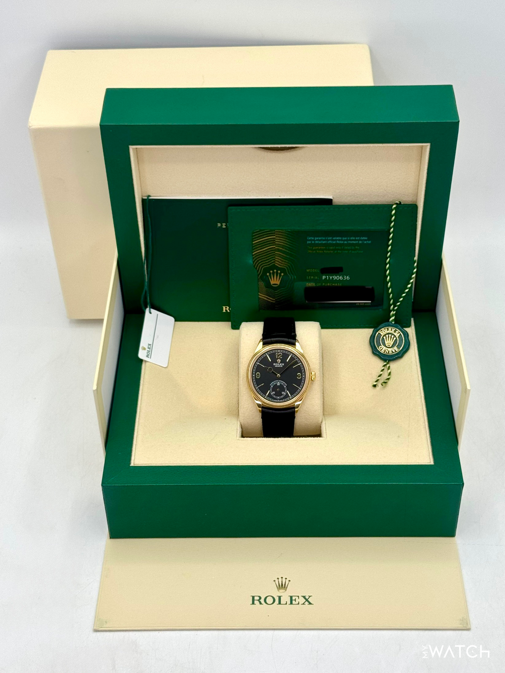 2024 Rolex 1908 39mm 52508 Yellow Gold Black Dial