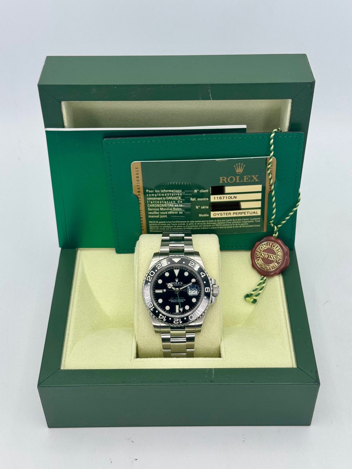 2012 Rolex GMT-Master II 40mm 116710LN Stainless Steel Black Dial