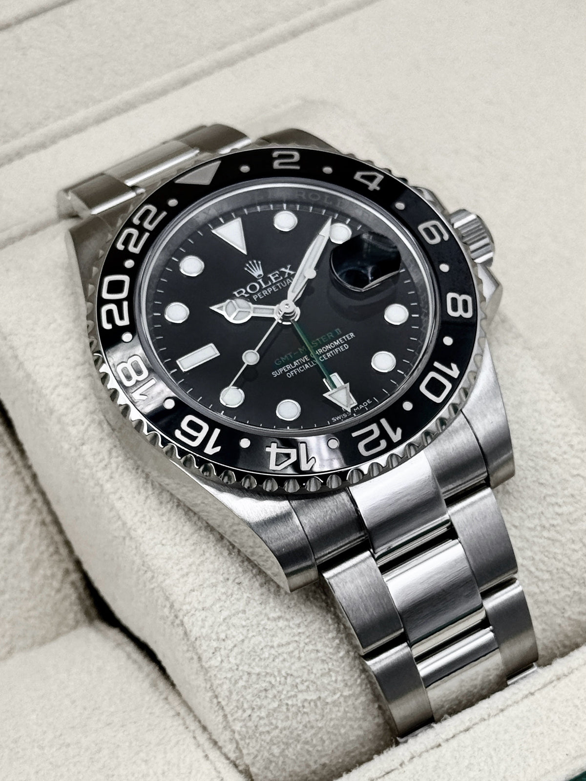2018 Rolex GMT-Master II 40mm 116710LN Stainless Steel Black Dial