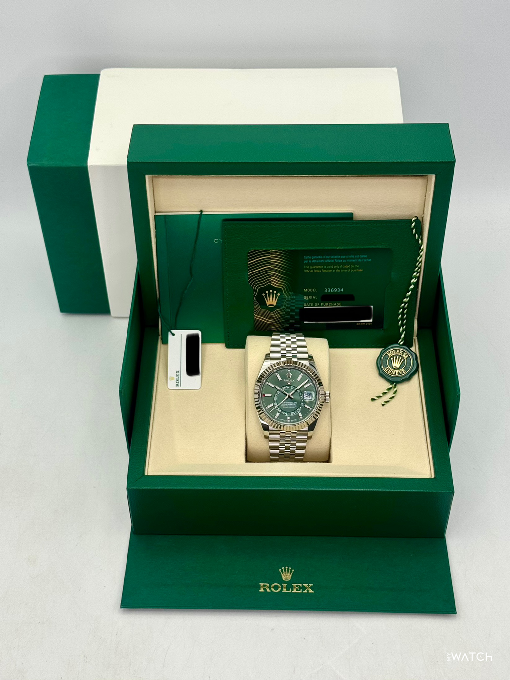 2026 Rolex Sky-Dweller 42mm 336934 Stainless Steel Jubilee Green Dial