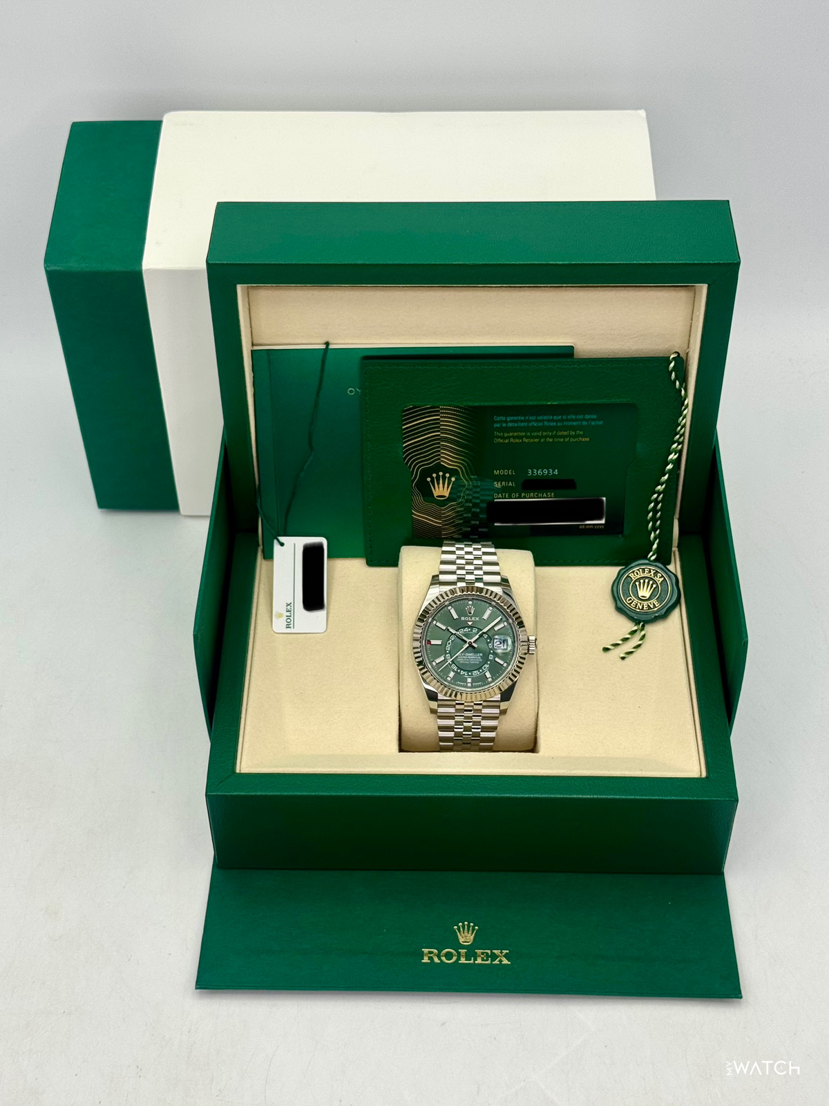 2026 Rolex Sky-Dweller 42mm 336934 Stainless Steel Jubilee Green Dial