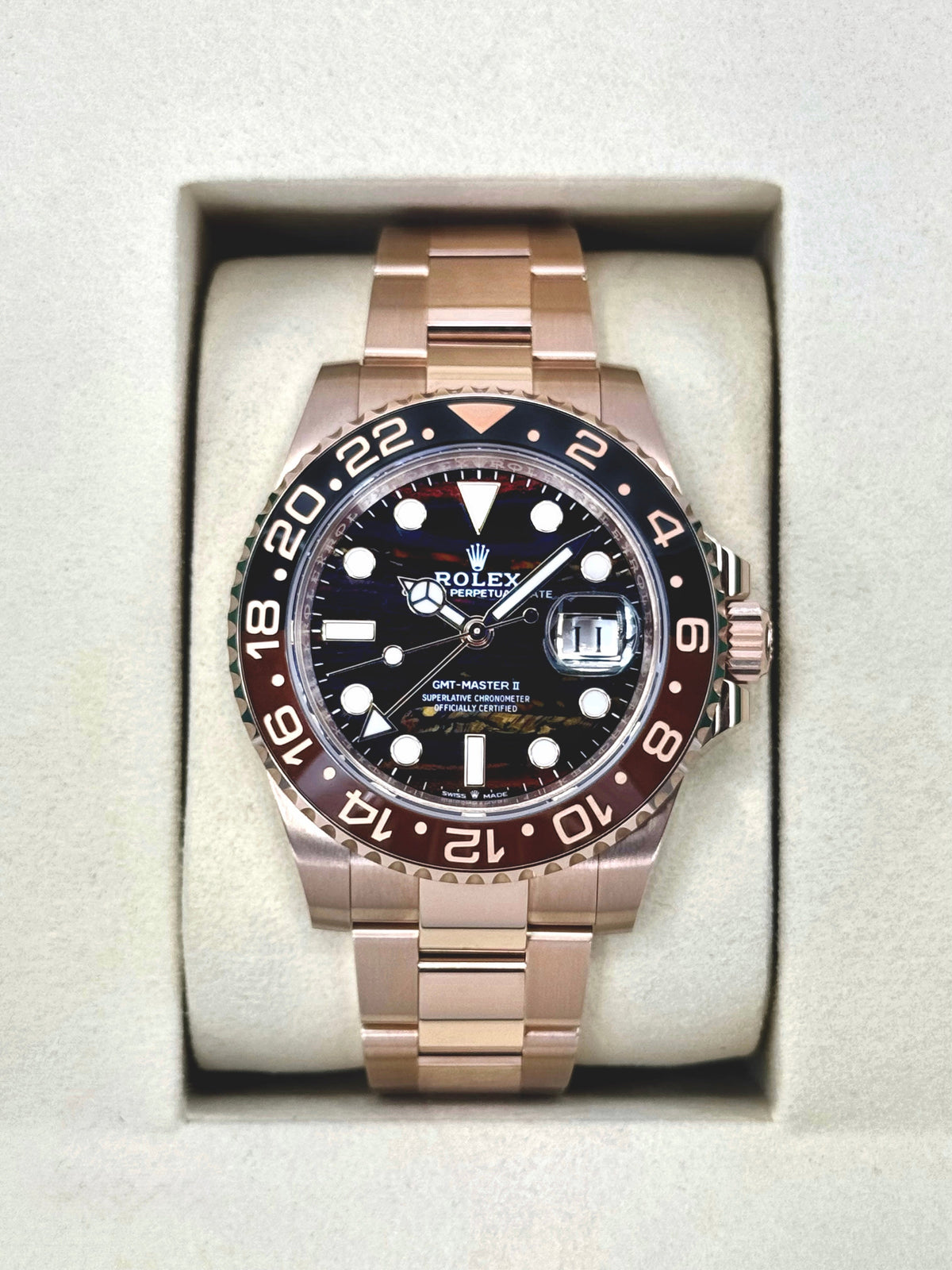 NEW 2025 Rolex GMT-Master II "Rootbeer" 40mm 126715CHNR Tiger Iron Dial