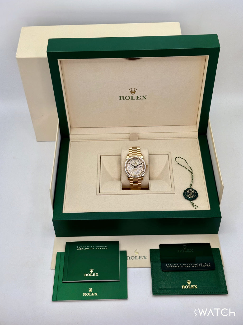 2024 Rolex Day-Date 40mm 228348RBR Diamond Paved Dial