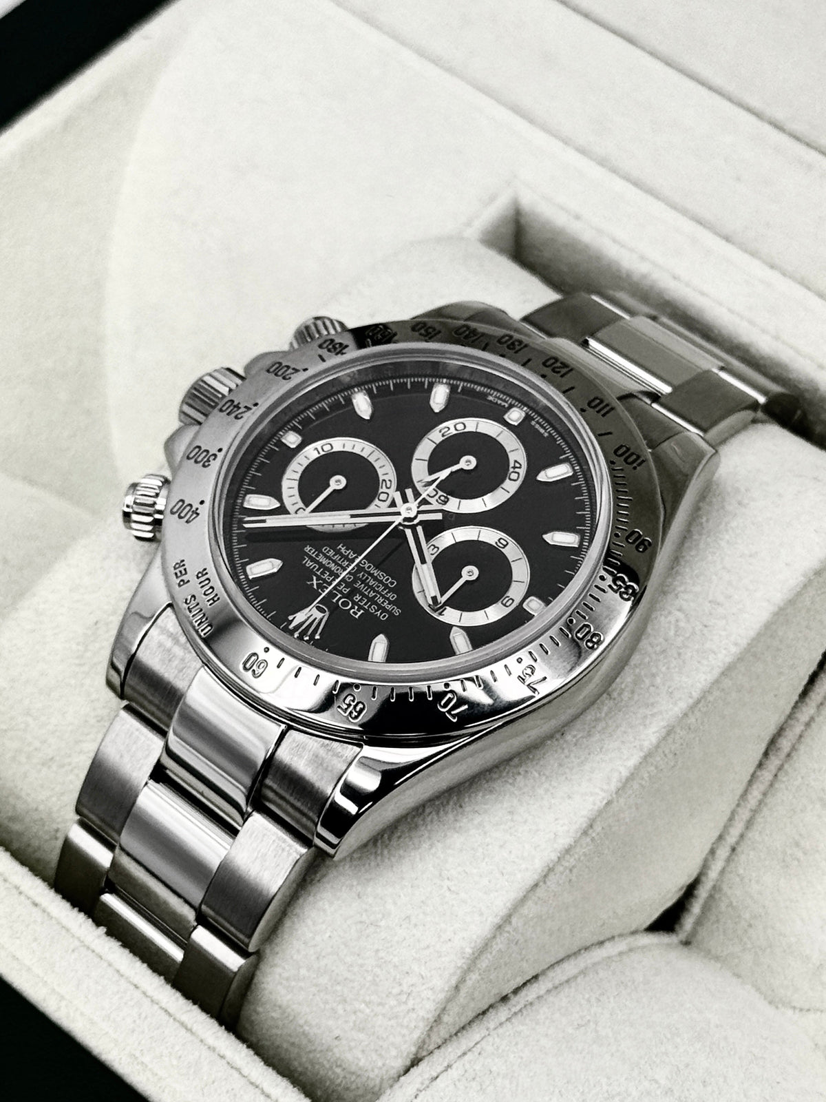 2011 Rolex Daytona 40mm 116520 Stainless Steel Black Dial