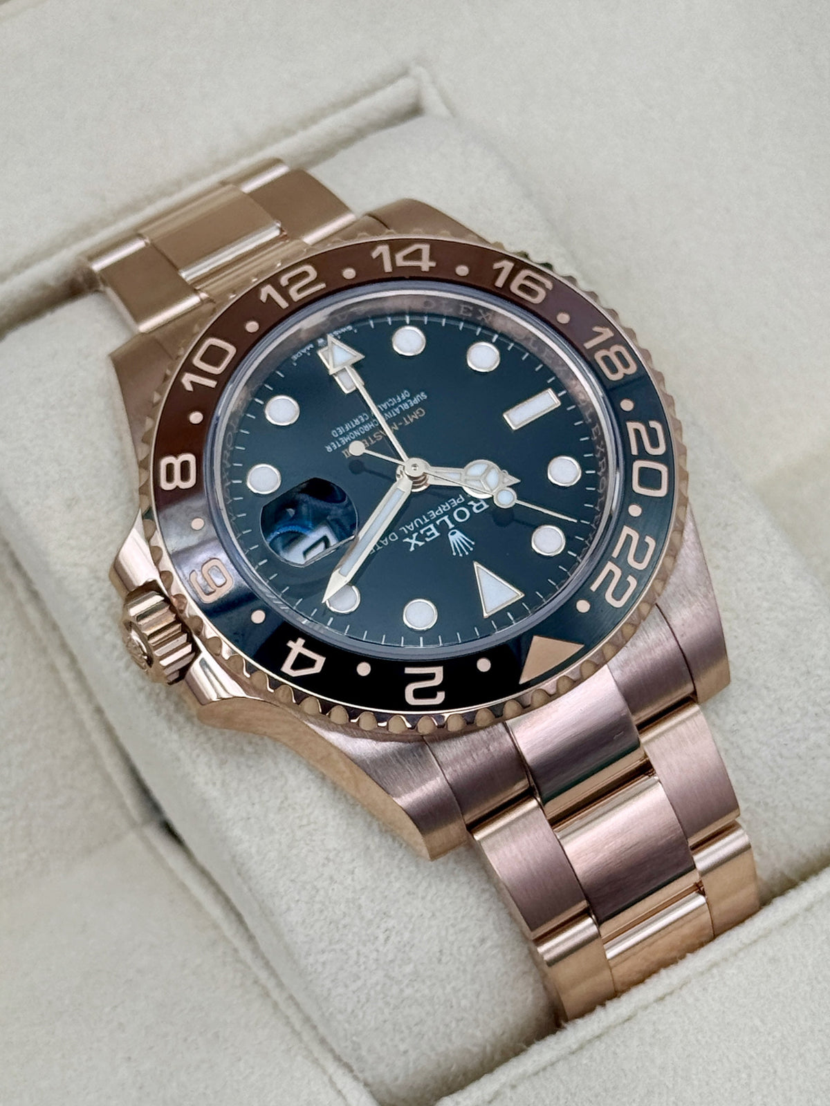 2024 Rolex GMT-Master II "Rootbeer" 40mm 126715CHNR Rose Gold
