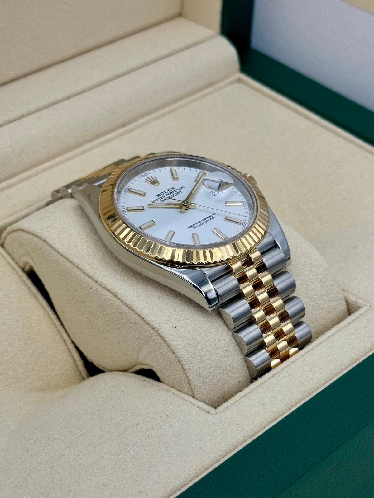 2020 Rolex Datejust 41mm 126333 Two-Tone Jubilee White Dial