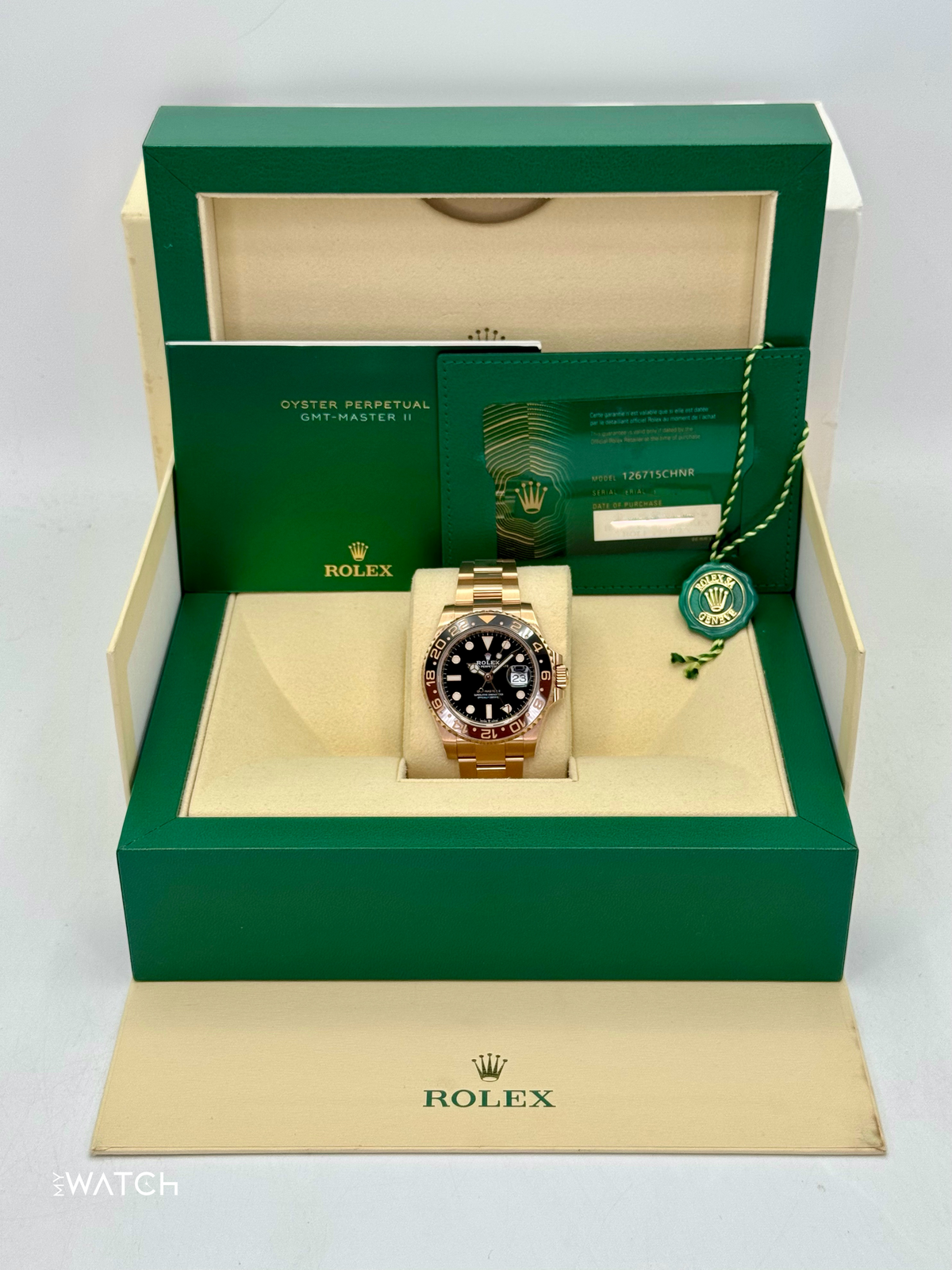 2021 Rolex GMT-Master II "Rootbeer" 40mm 126715CHNR Rose Gold