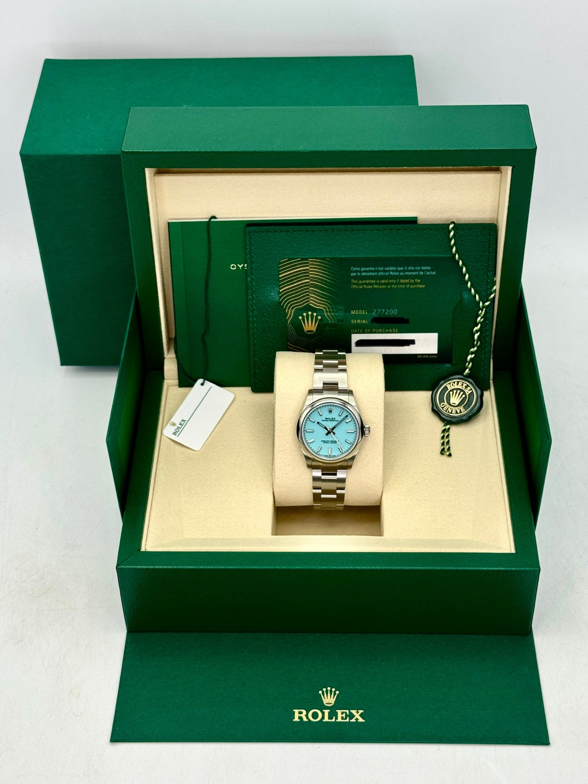 NEW 2026 Rolex Oyster Perpetual 31mm 277200 Turquoise Tiffany Blue Dial