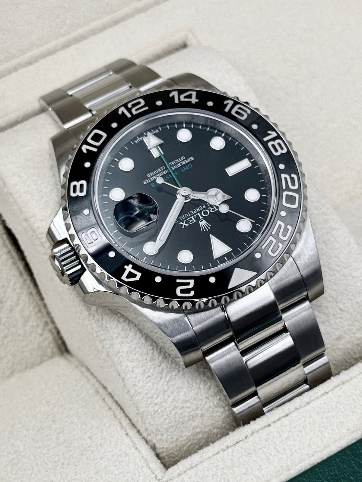 2018 Rolex GMT-Master II 40mm 116710LN Stainless Steel Black Dial
