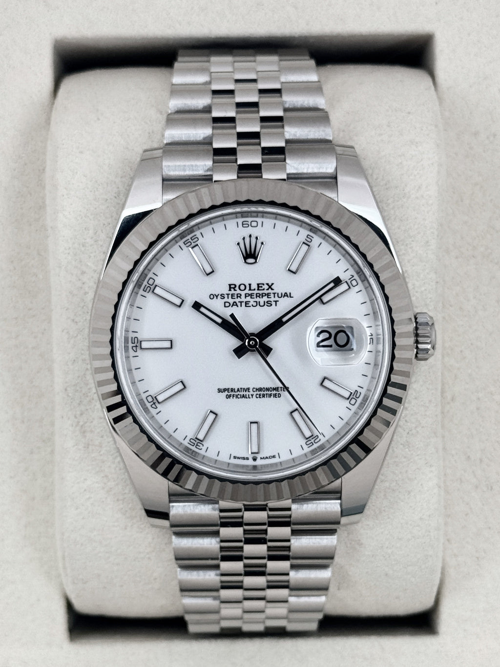2025 Rolex Datejust 41mm 126334 Stainless Steel Jubilee White Dial