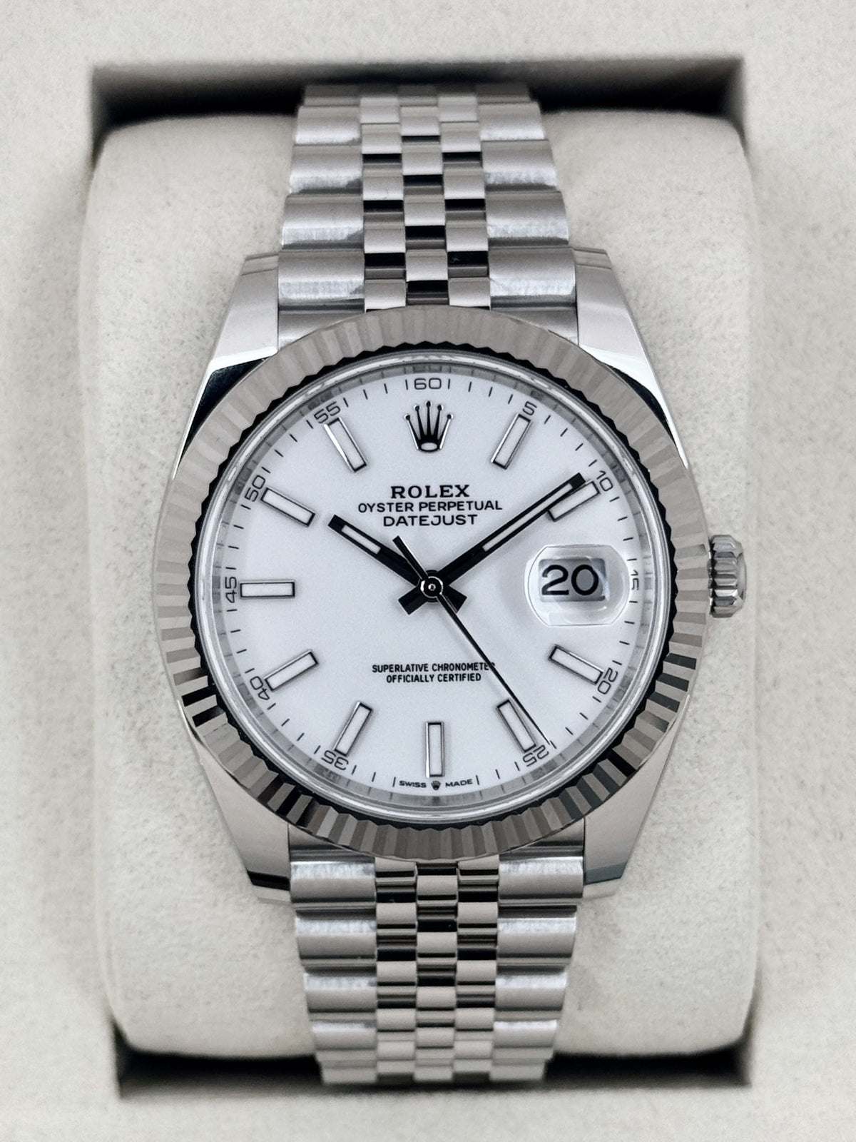 2025 Rolex Datejust 41mm 126334 Stainless Steel Jubilee White Dial