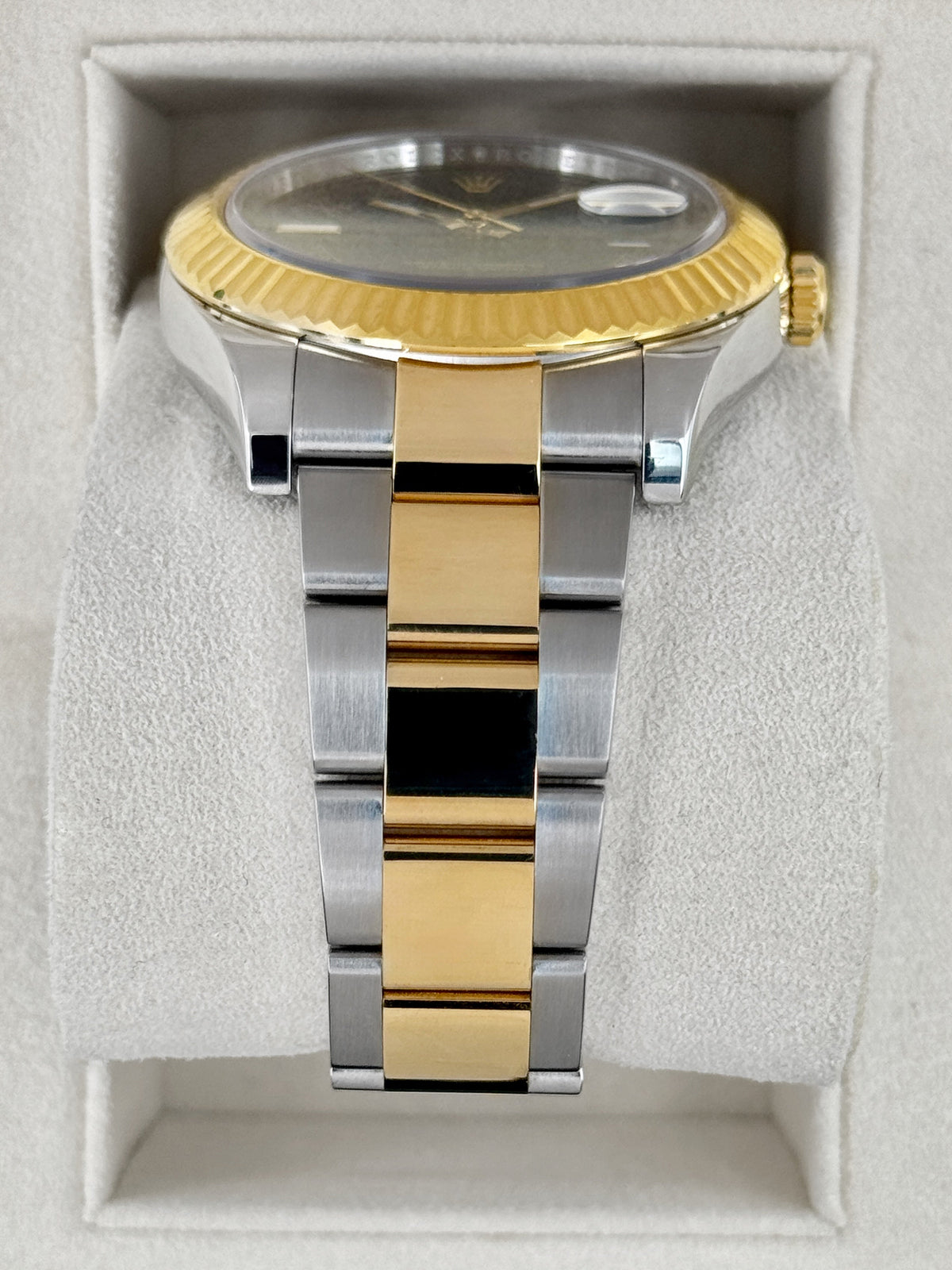 2010 Rolex Datejust II 41mm 116333 Two-Tone Oyster Grey Black Roman Numeral Dial