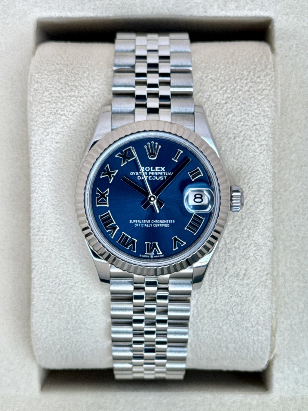 2025 Rolex Datejust 31mm 278274 Stainless Steel Jubilee Blue Dial