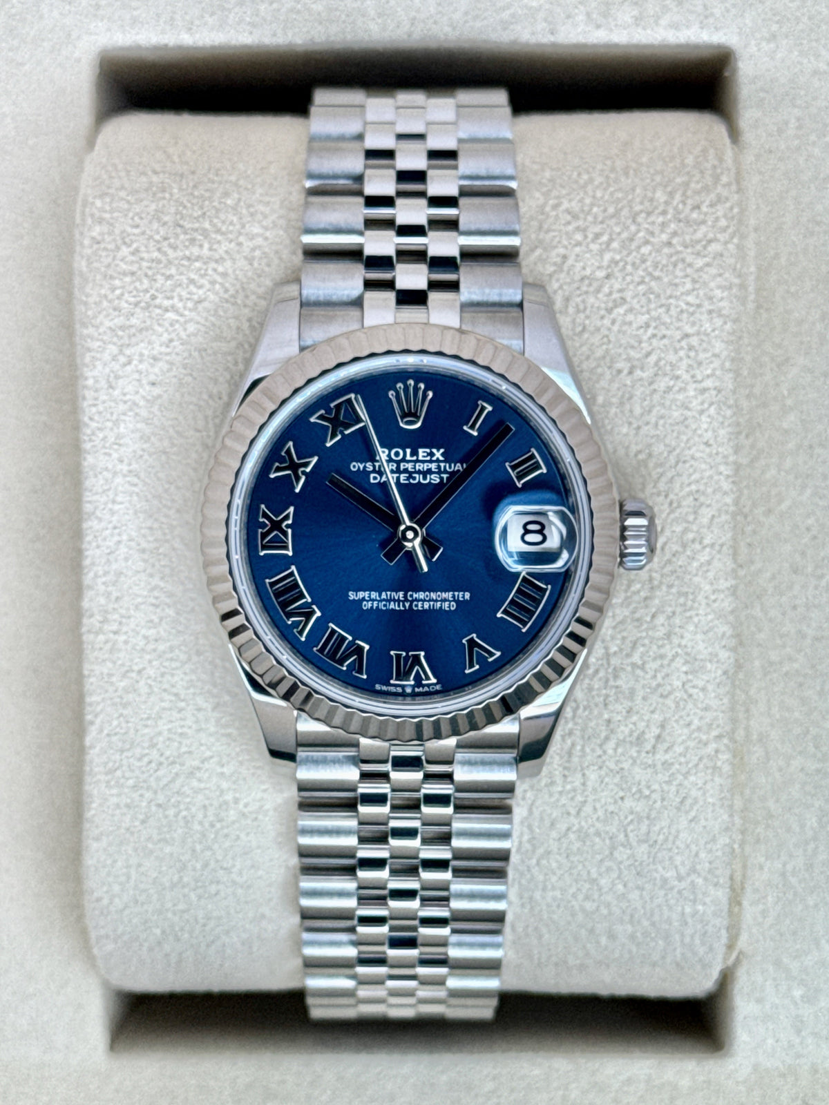 2025 Rolex Datejust 31mm 278274 Stainless Steel Jubilee Blue Dial