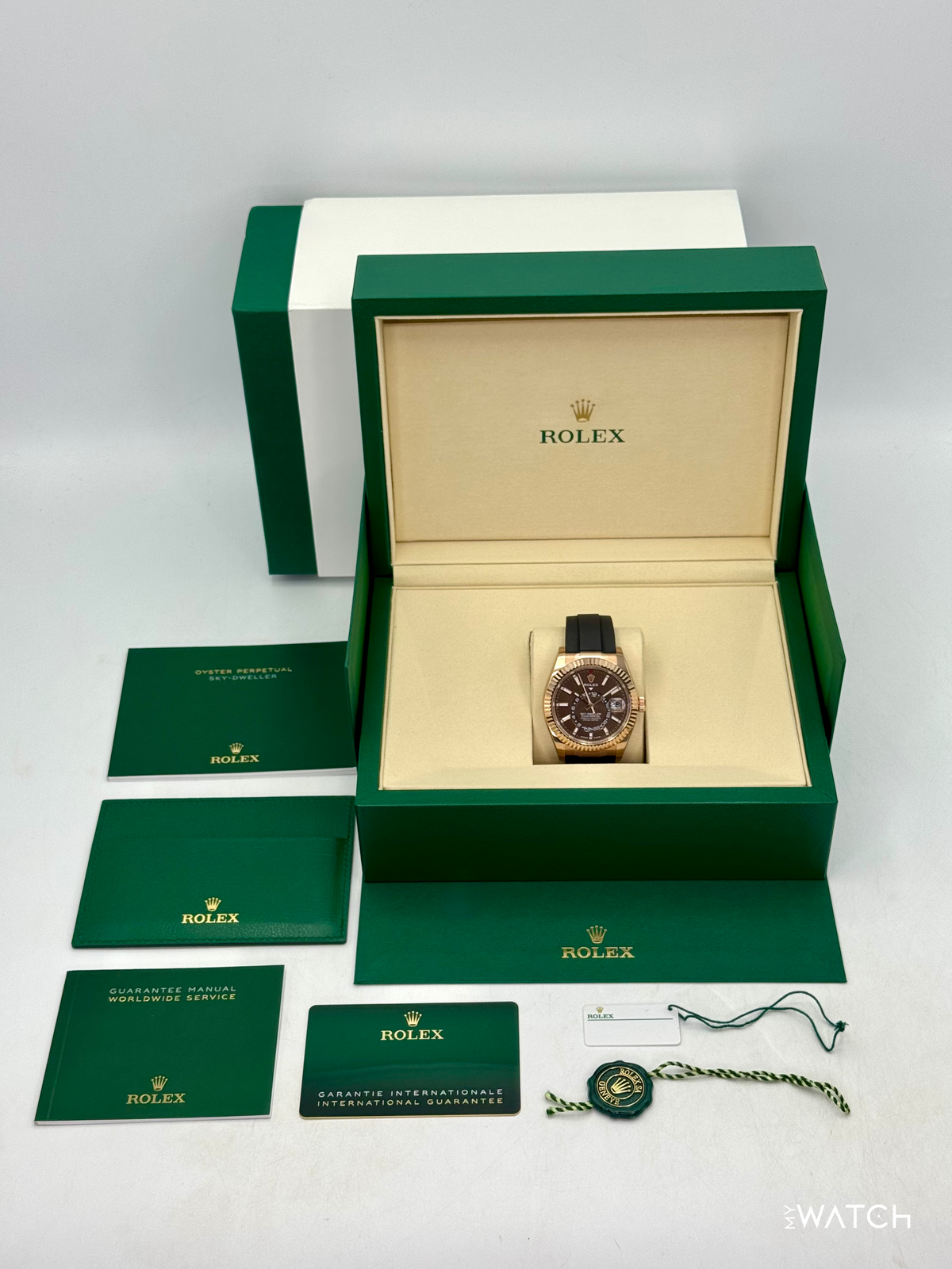 NEW 2026 Rolex Sky-Dweller 42mm 336235 Rose Gold Oysterflex Chocolate Dial (STICKERED)