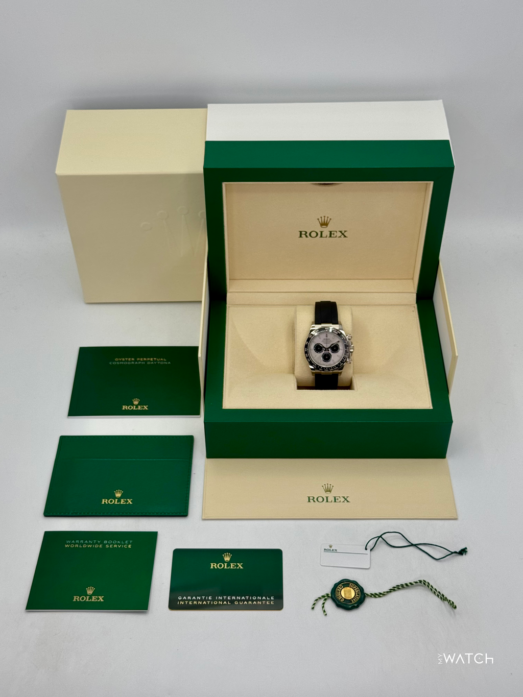 2025 Rolex Daytona 40mm 126519LN White Gold Oysterflex Silver Ghost Dial