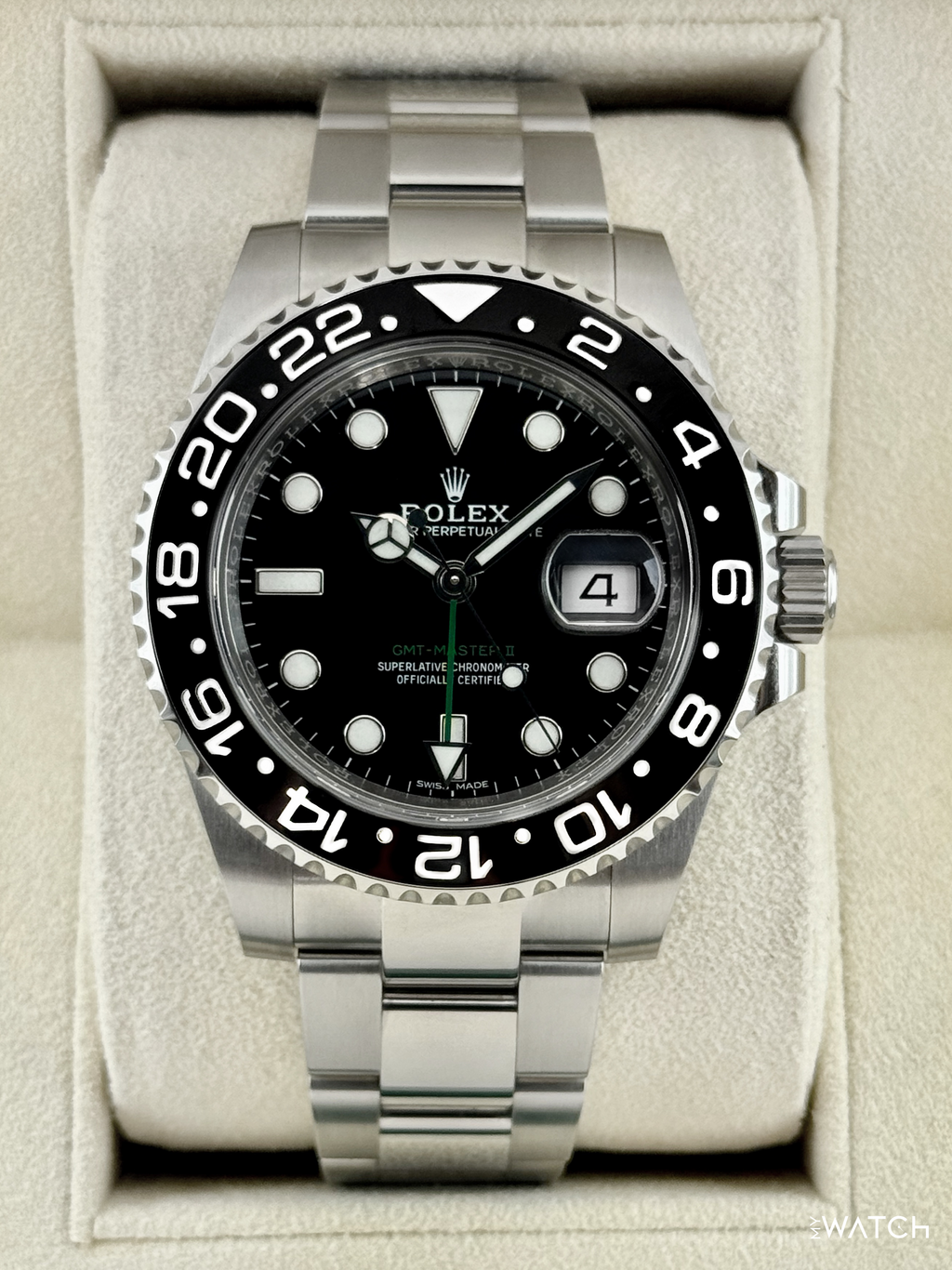 2018 Rolex GMT-Master II 40mm 116710LN Stainless Steel Black Dial