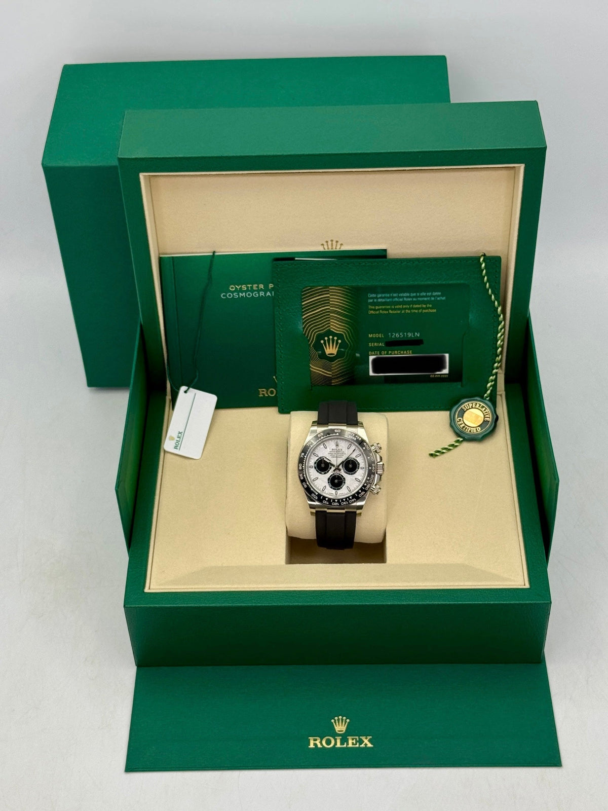 NEW 2026 Rolex Daytona 40mm 126519LN White Gold Oysterflex Meteorite Dial