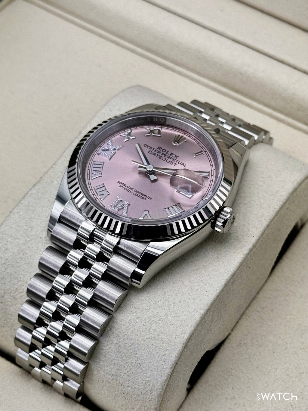 NEW 2026 Rolex Datejust 36mm 126234 Stainless Steel Jubilee Pink Diamond Dial