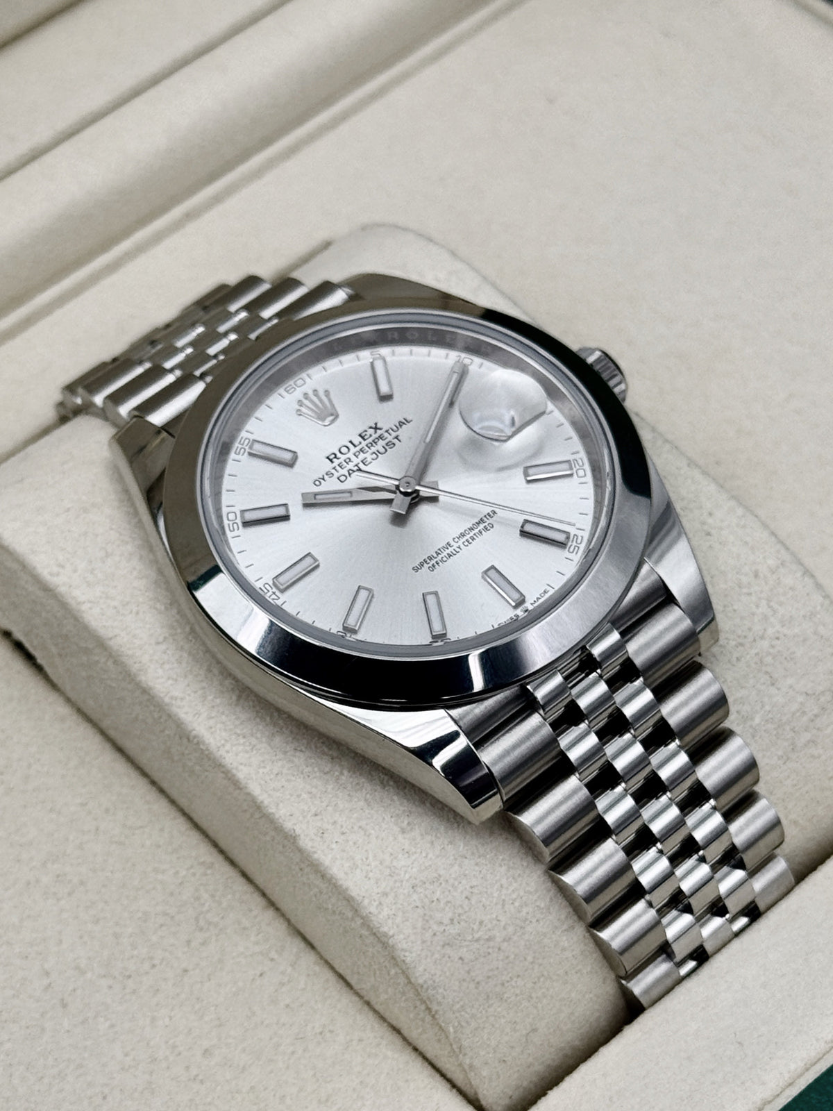 2026 Rolex Datejust 41mm 126300 Stainless Steel Jubilee Silver Dial