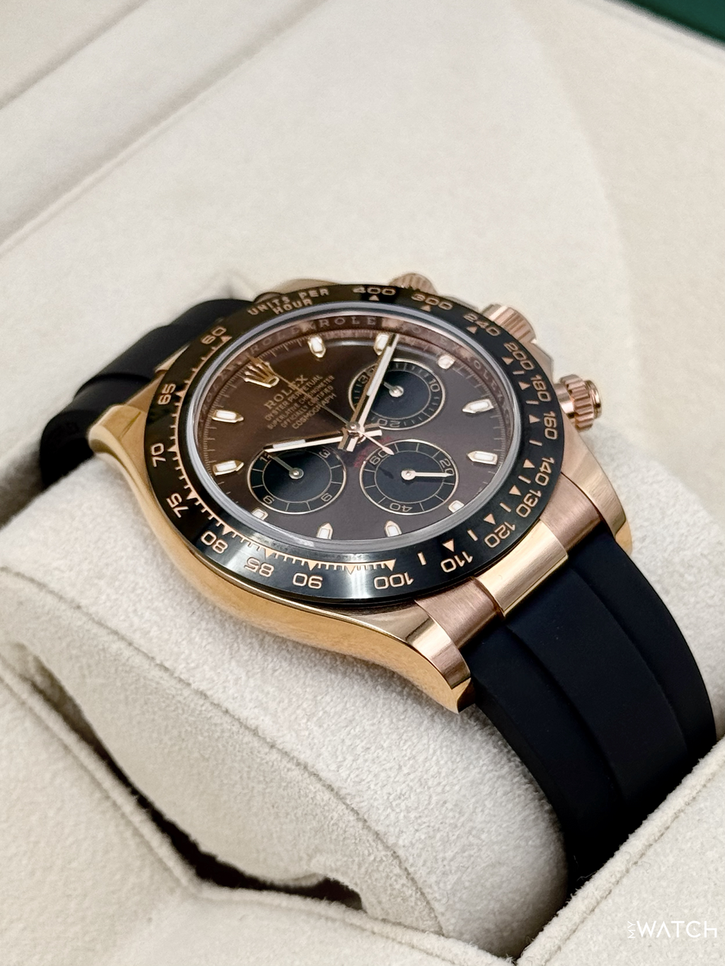 2023 Rolex Daytona 40mm 116515LN Rose Gold Oysterflex Chocolate Dial