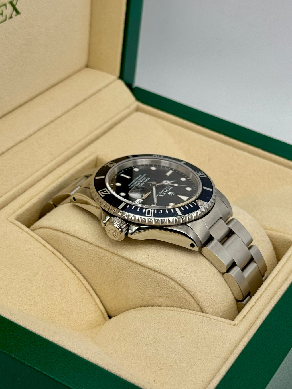 1985 Rolex Submariner 40mm 16800 Stainless Steel Ghost Bezel Black Dial