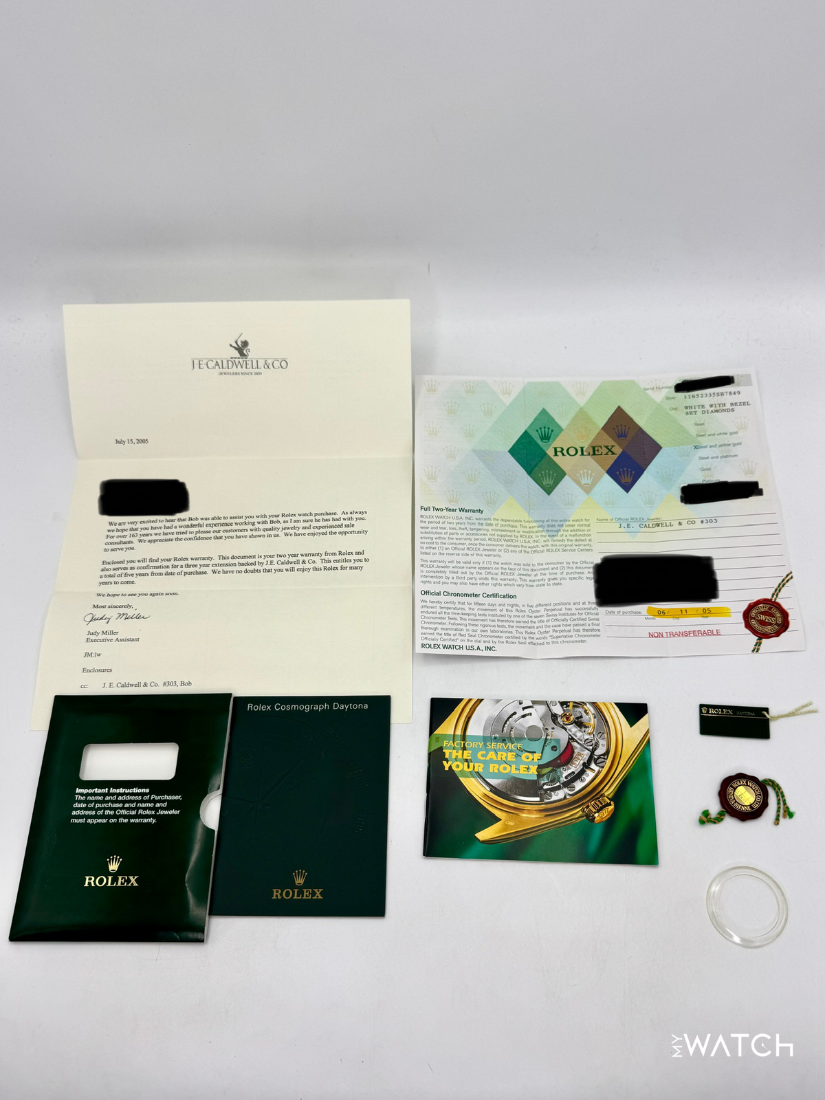2005 Rolex Daytona 40mm 116523 Two-Tone White Diamond Dial (Collectors Set)