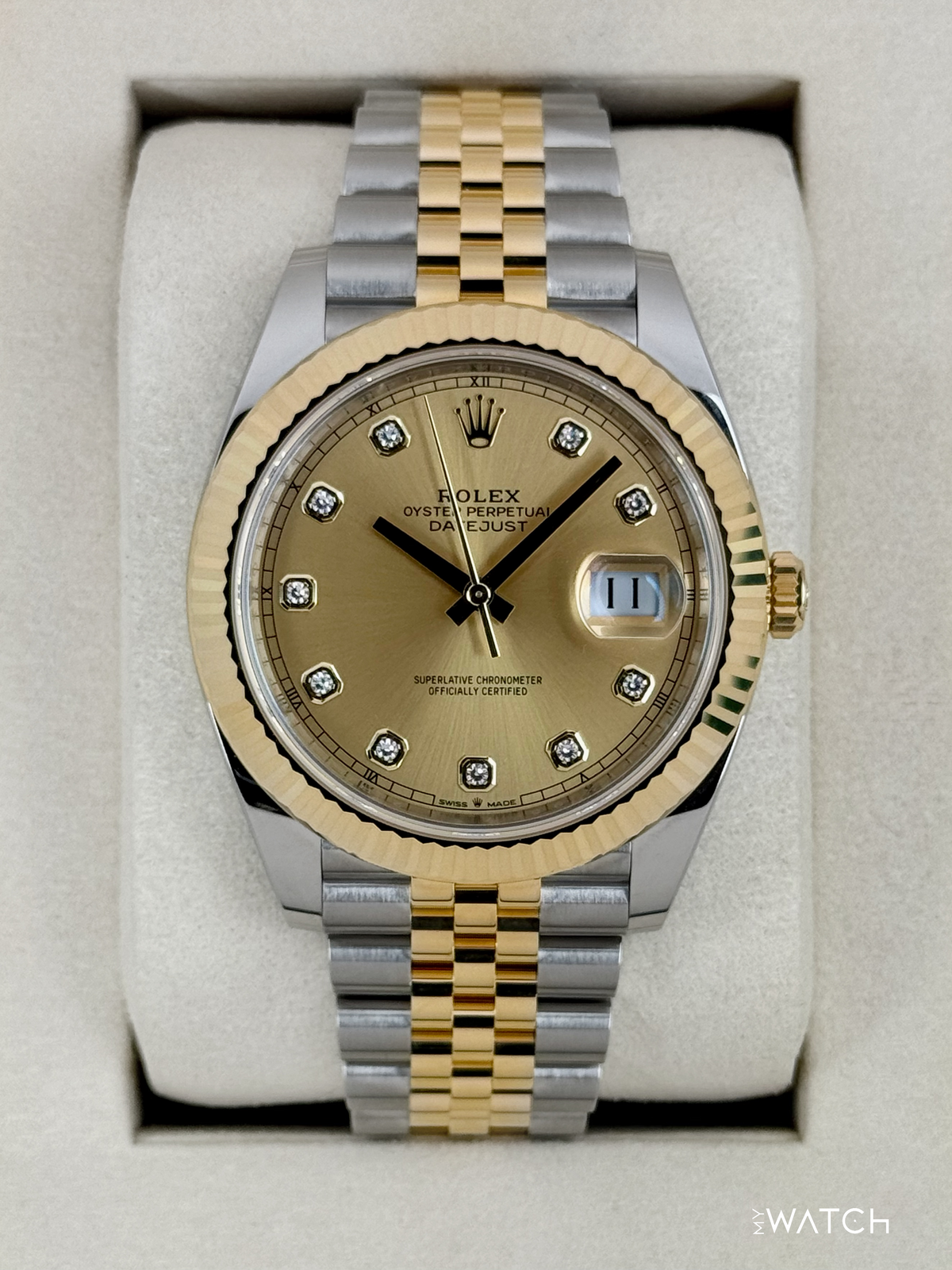 NEW 2026 Rolex Datejust 41mm 126333 Two-Tone Jubilee Champagne Diamond Dial