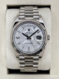 NEW 2026 Rolex Day-Date 40mm 228239 White Gold Meteorite Diamond Dial