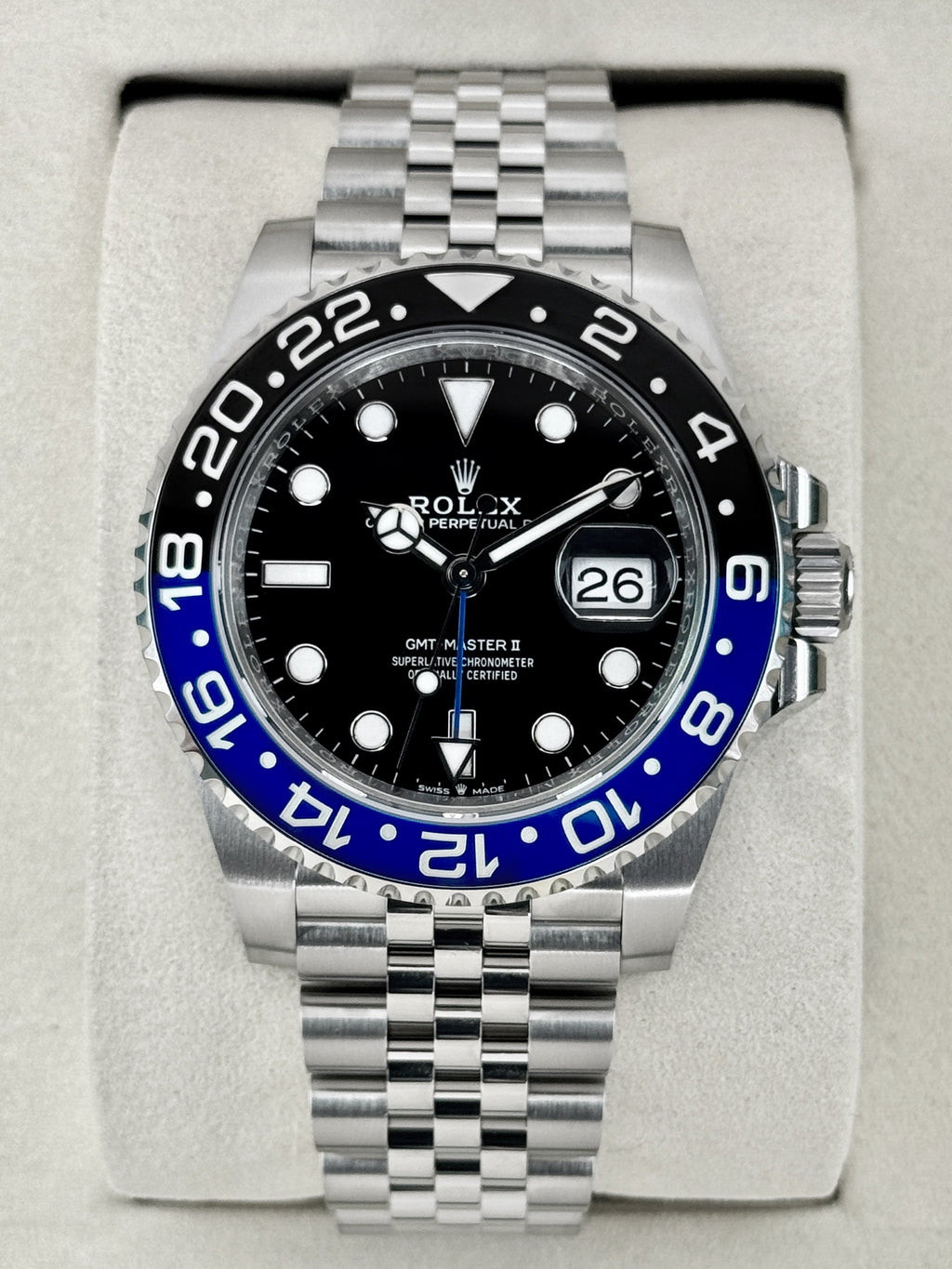 NEW 2026 Rolex GMT-Master II "Batgirl" 40mm 126710BLNR Jubilee (STICKERED)