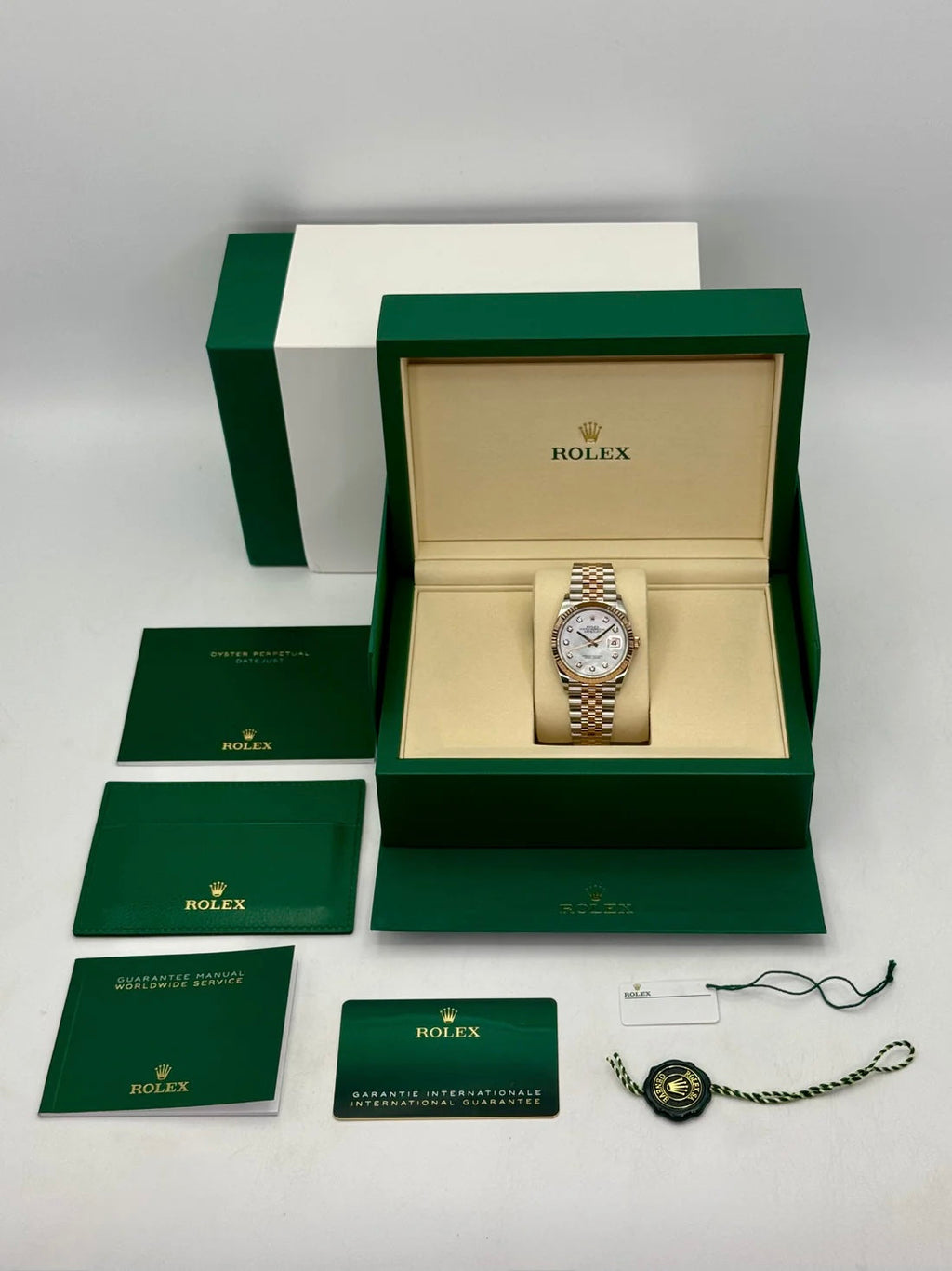 NEW 2026 Rolex Datejust 36mm 126231 Two-Tone Jubilee Mother of Pearl Diamond Dial