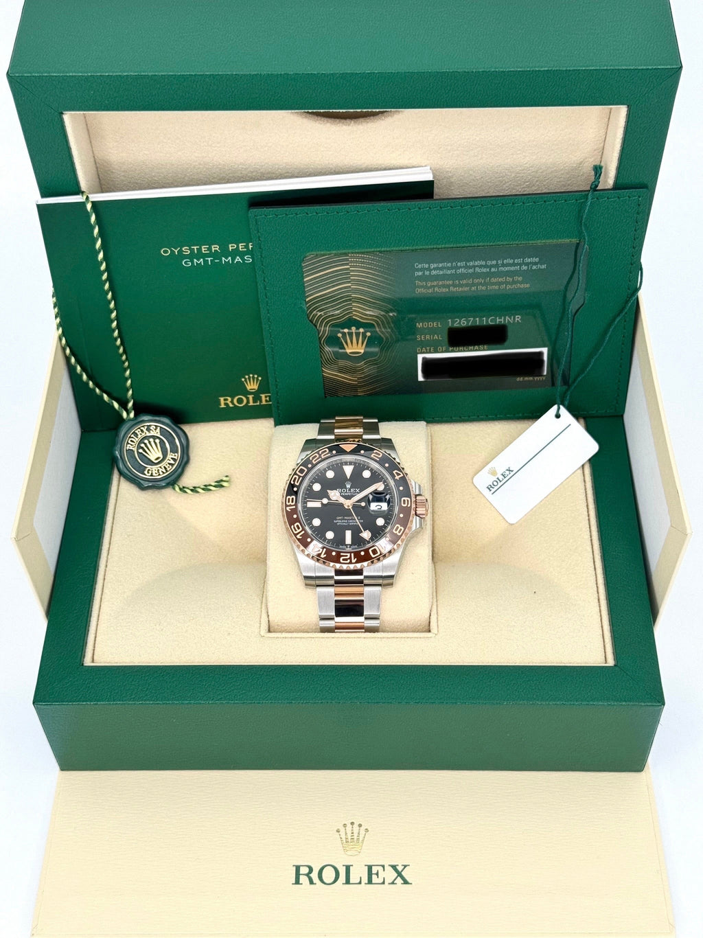NEW 2024 Rolex GMT-Master II "Rootbeer" 40mm 126711CHNR Two-Tone