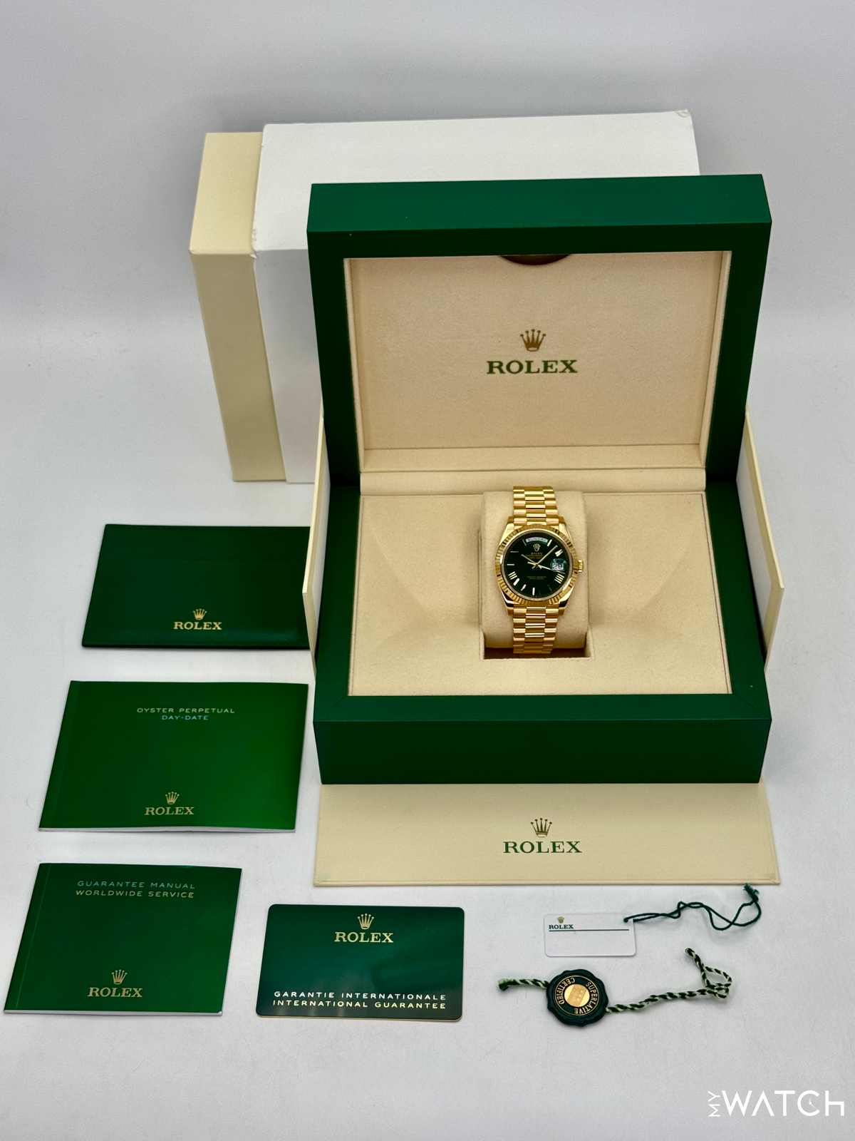 2022 Rolex Day-Date 40mm 228238 Presidential Green Dial