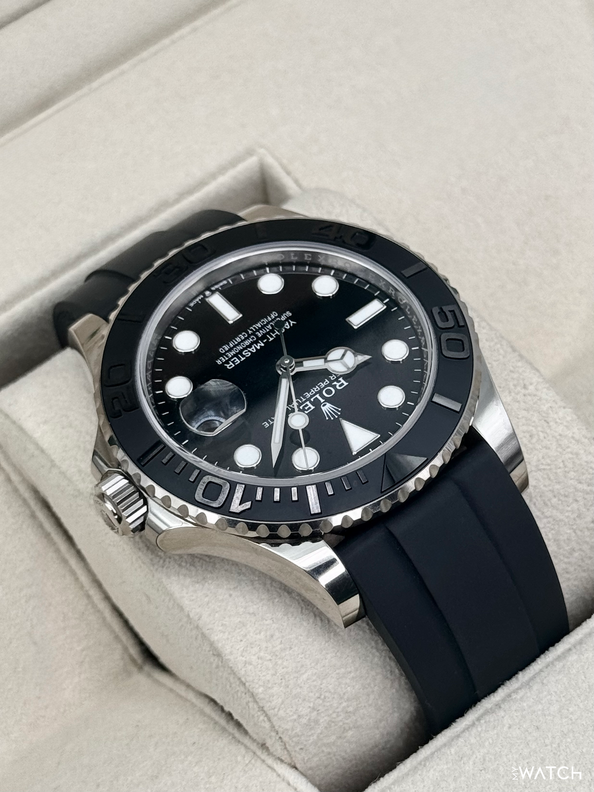 2022 Rolex Yacht-Master 42mm 226659 White Gold Oysterflex Black Dial