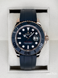 2023 Rolex Yacht-Master 40mm 126655 Rose Gold Oysterflex Black Dial