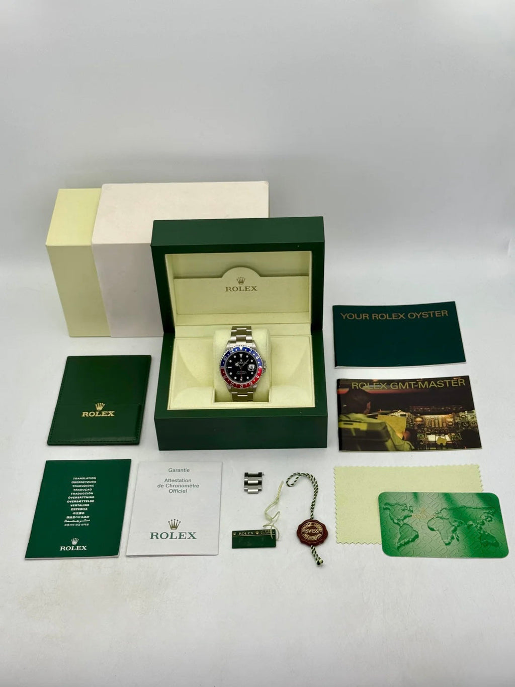 2005 Rolex GMT-Master II "Pepsi" 40mm 16710 Oyster (Collectors Set)