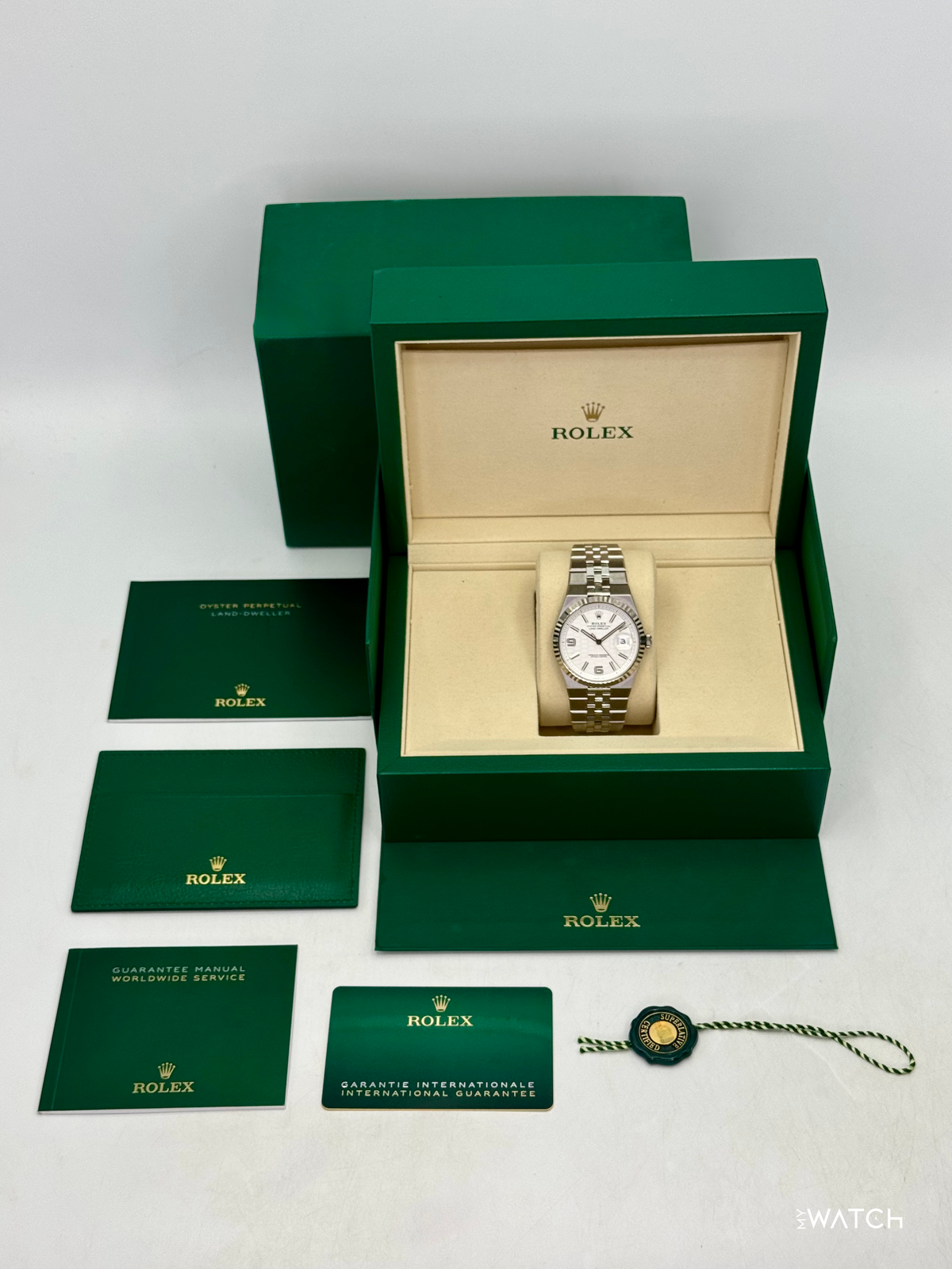 2025 Rolex Land-Dweller 40mm 127334 Stainless Steel Jubilee White Dial